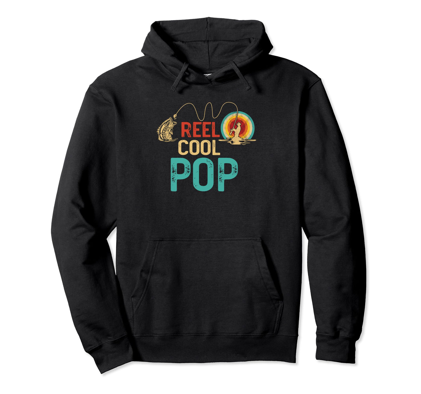 Reel Pop Fishing Funny Fisherman Pop Hoodie - Streetwear Style for Adults - T-Shirt, Sweatshirt, Hoodie