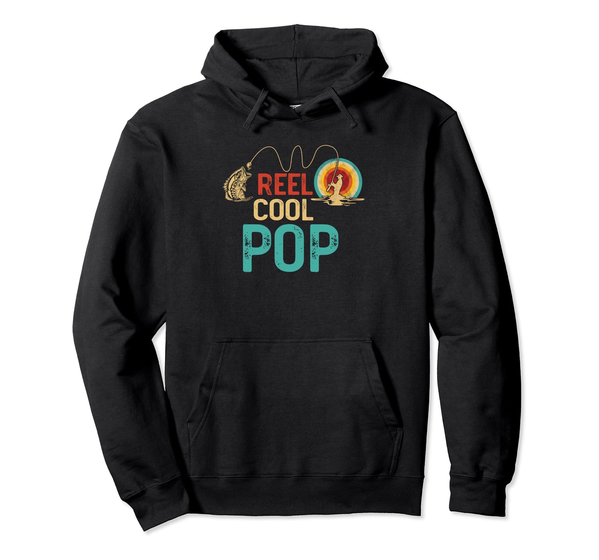 Reel Pop Fishing Funny Fisherman Pop Hoodie - Streetwear Style for Adults - T-Shirt, Sweatshirt, Hoodie
