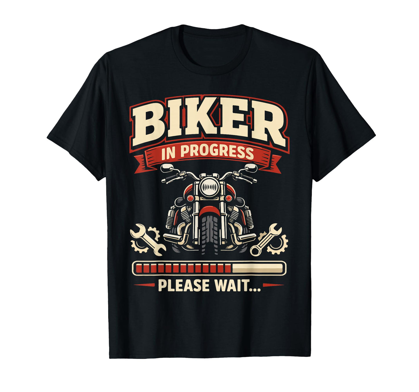 Motorcycle Biker Biker Progress T-Shirt - Aesthetic Graphic for Adults - T-Shirt, Sweatshirt, Hoodie