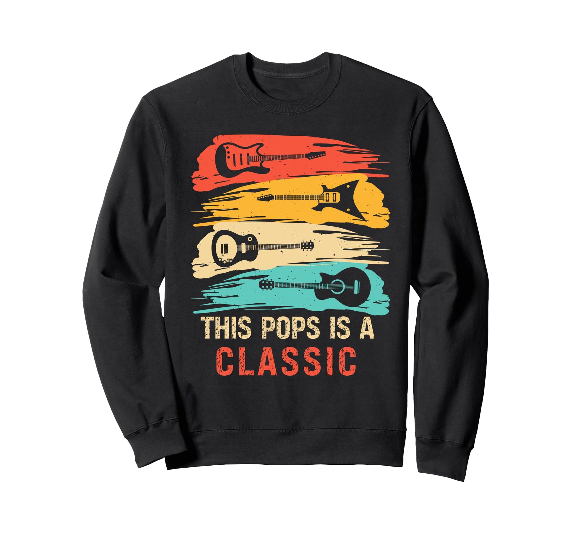 This Pops Is Guitar Fathers Day Sweatshirt - Trendy Graphic Men Women - T-Shirt, Sweatshirt, Hoodie