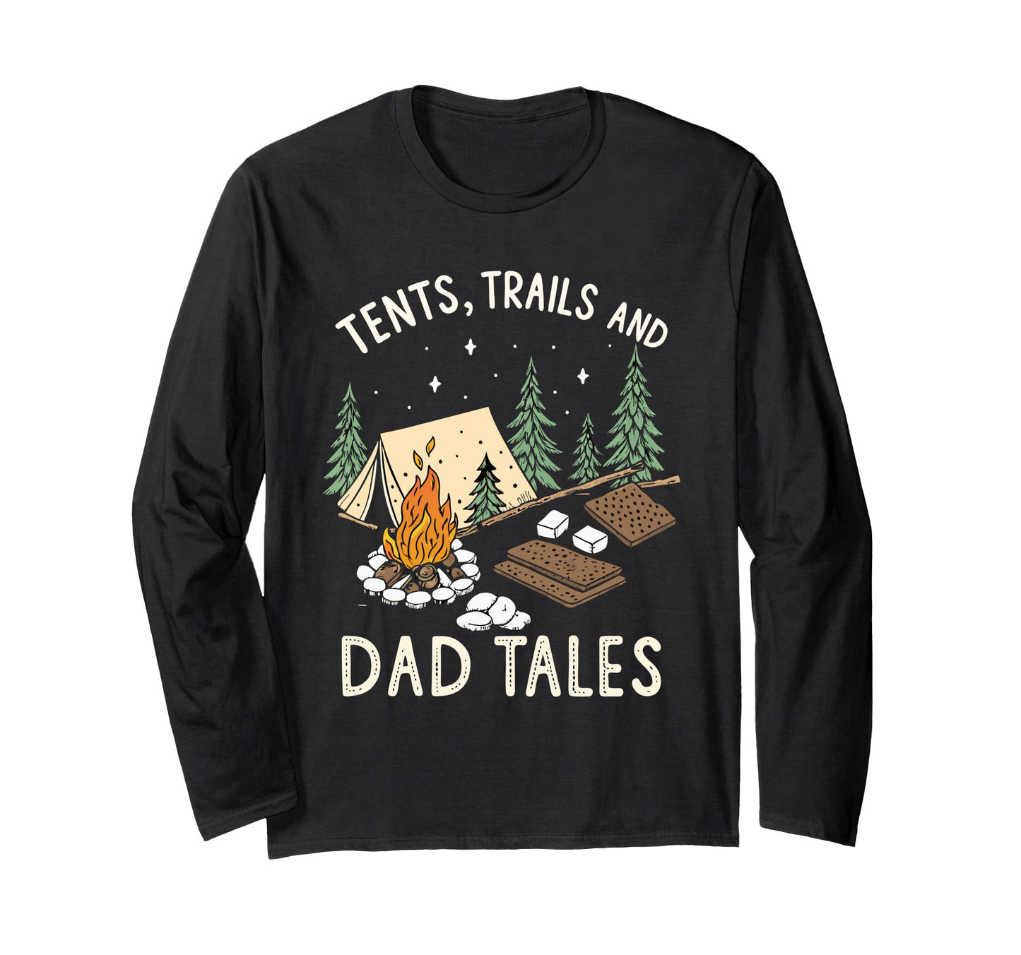 Tents Trails And Dad Tales Hiking Hoodie - Aesthetic Graphic Men Women - T-Shirt, Sweatshirt, Hoodie