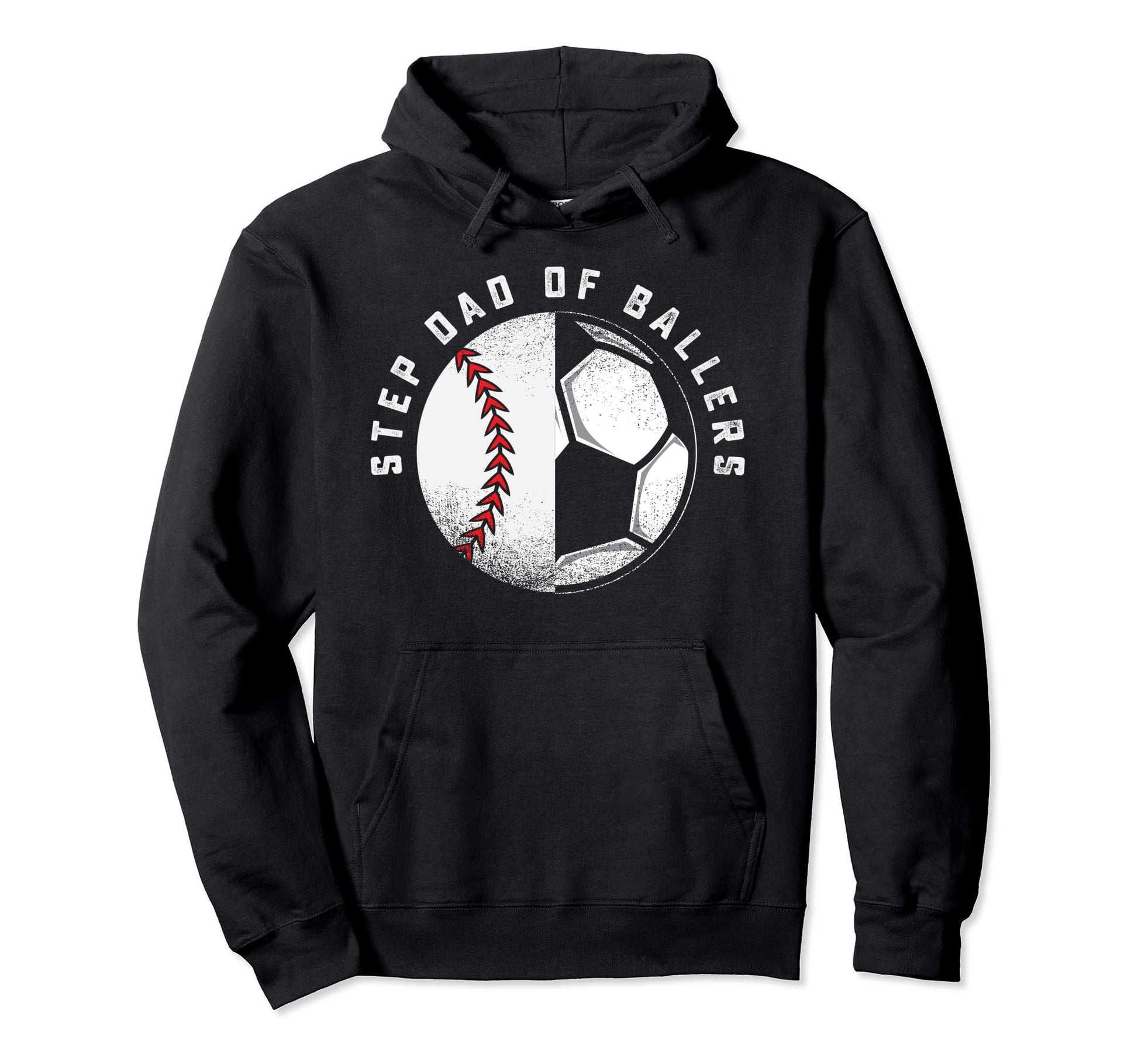 Step Dad Baseball Player Son Soccer Team Hoodie - Graphic Print for Adults - T-Shirt, Sweatshirt, Hoodie