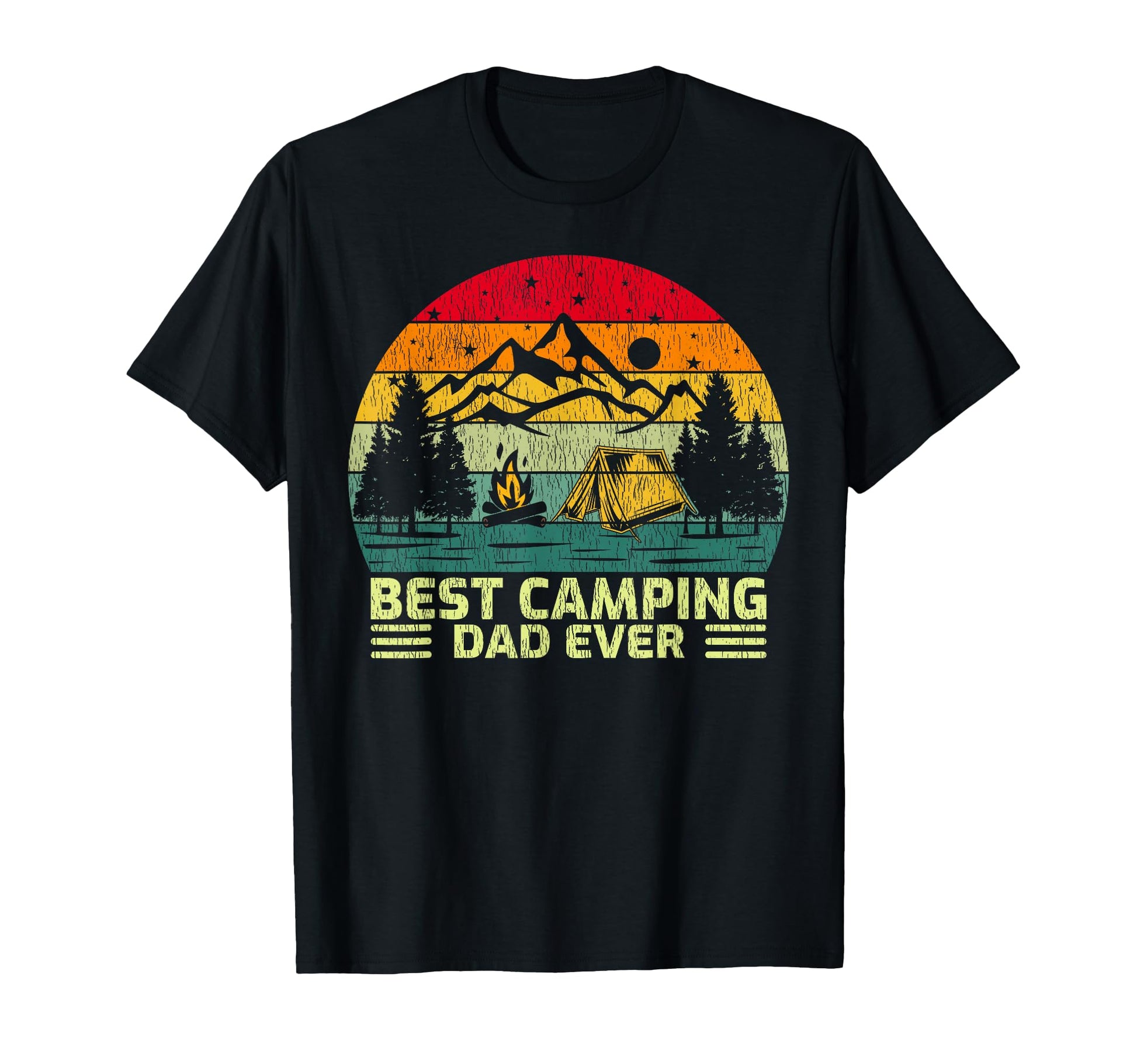 Funny Best Camping Dad Ever Fathers Day T-Shirt - Aesthetic Graphic Unisex - T-Shirt, Sweatshirt, Hoodie