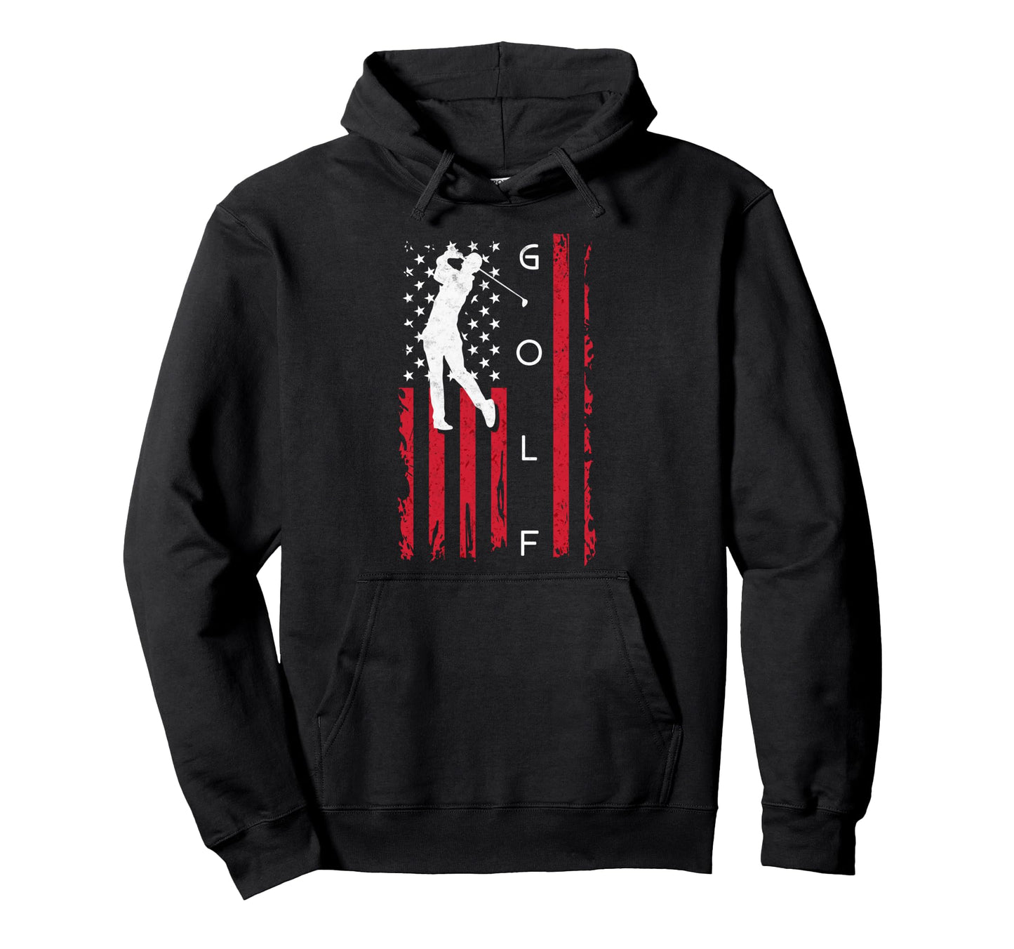 Us Flag Golf Golfer Golfing Dad Hoodie - Graphic Print for Adults - T-Shirt, Sweatshirt, Hoodie