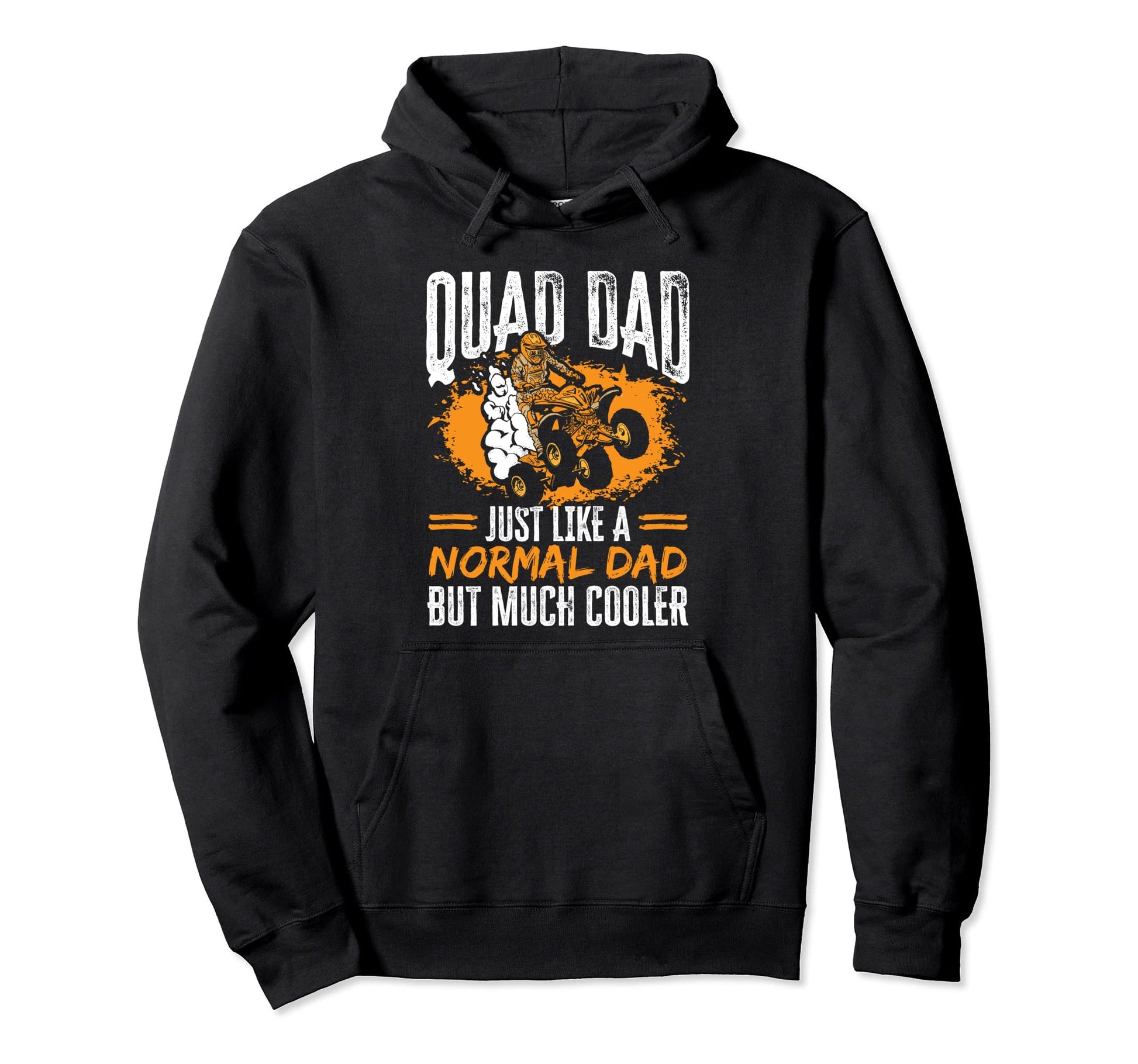 Quad Quad Dad Just Like Normal Dad Hoodie - Minimalist Print for Adults - T-Shirt, Sweatshirt, Hoodie
