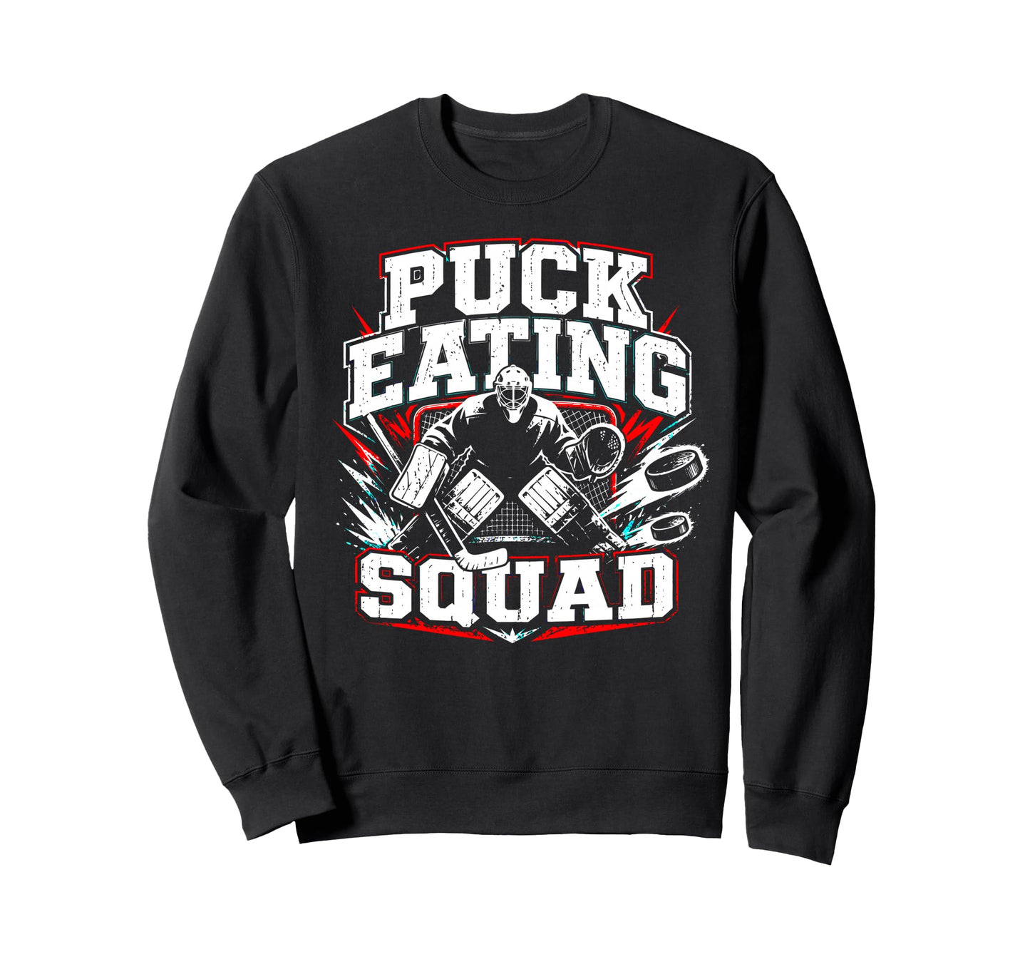 Ice Hockey Goalie Team Sweatshirt - Fun Novelty Design for Adults - T-Shirt, Sweatshirt, Hoodie