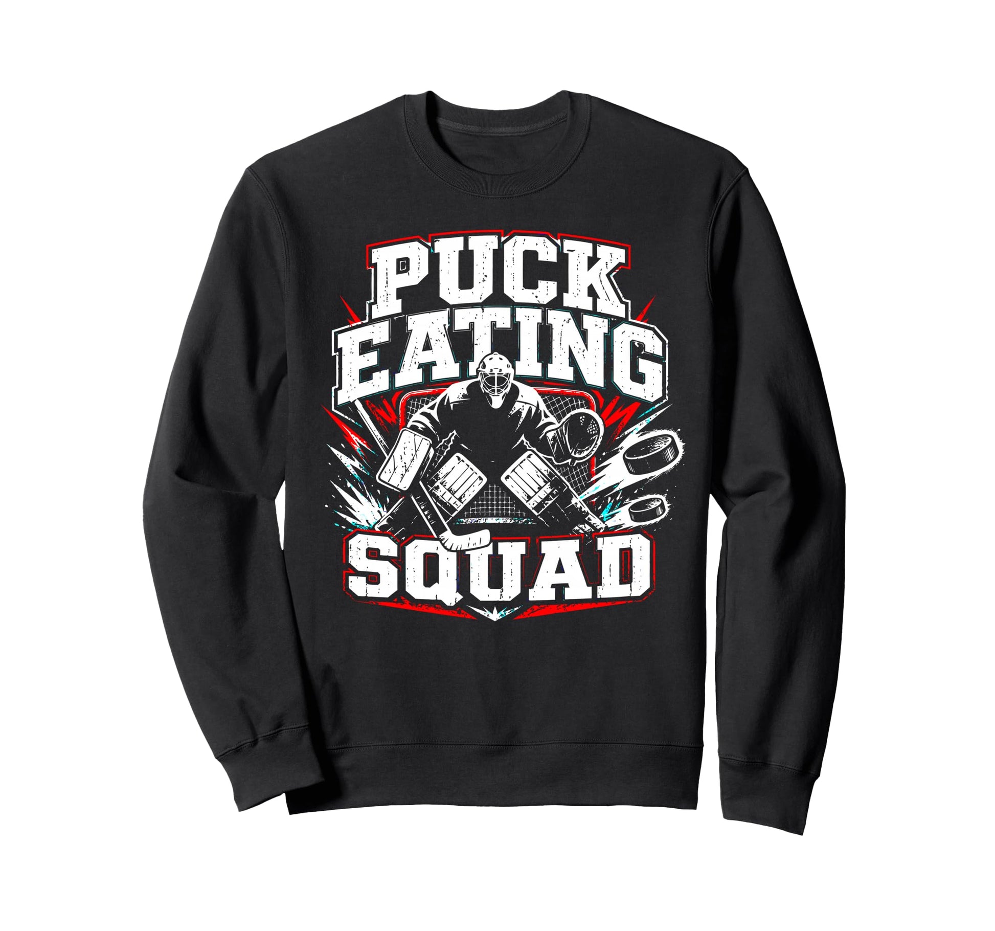 Ice Hockey Goalie Team Sweatshirt - Fun Novelty Design for Adults - T-Shirt, Sweatshirt, Hoodie