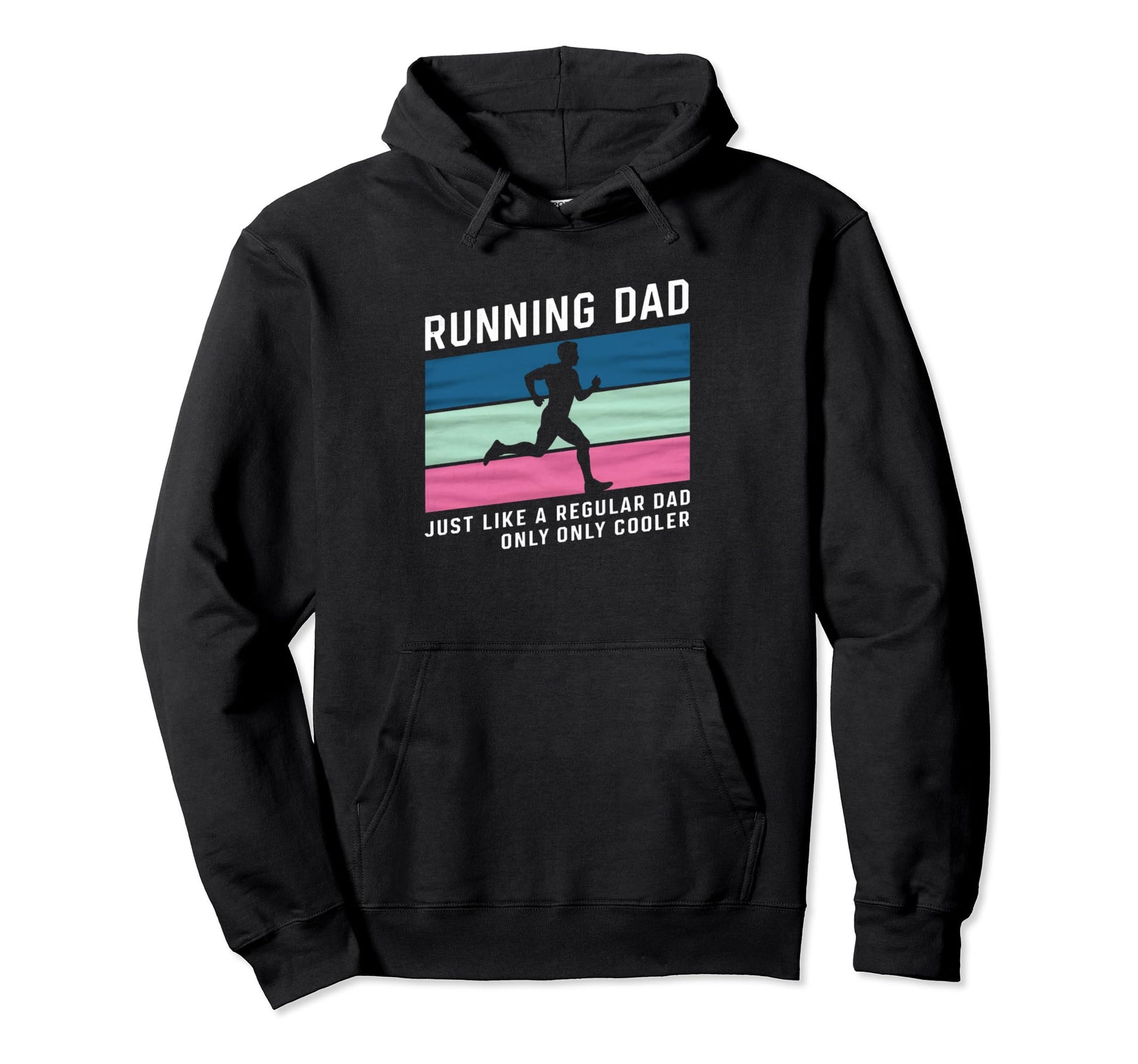 Running Dad Just Like Regular Dad Hoodie - Minimalist Print for Adults - T-Shirt, Sweatshirt, Hoodie