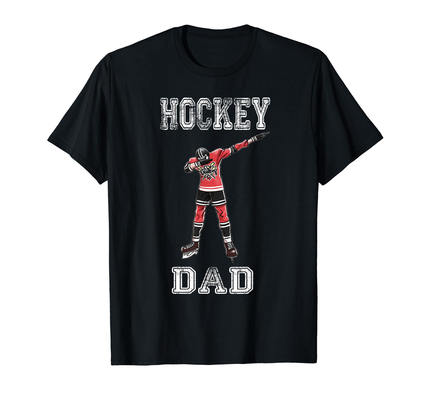Hockey Dad Dabbing Dab Player T-Shirt - Fun Novelty Design for Adults - T-Shirt, Sweatshirt, Hoodie