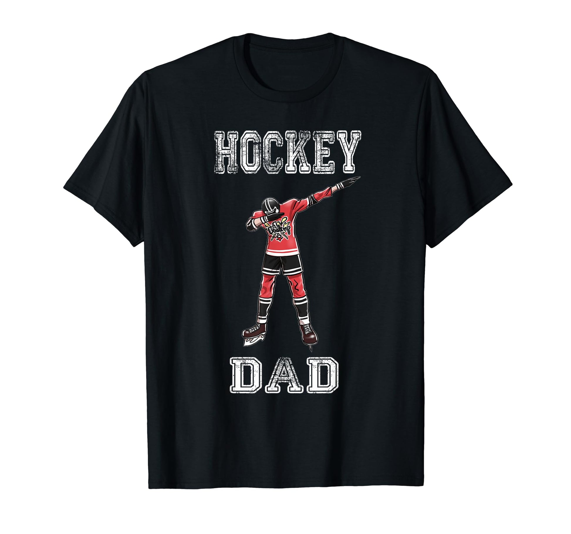 Hockey Dad Dabbing Dab Player T-Shirt - Fun Novelty Design for Adults - T-Shirt, Sweatshirt, Hoodie