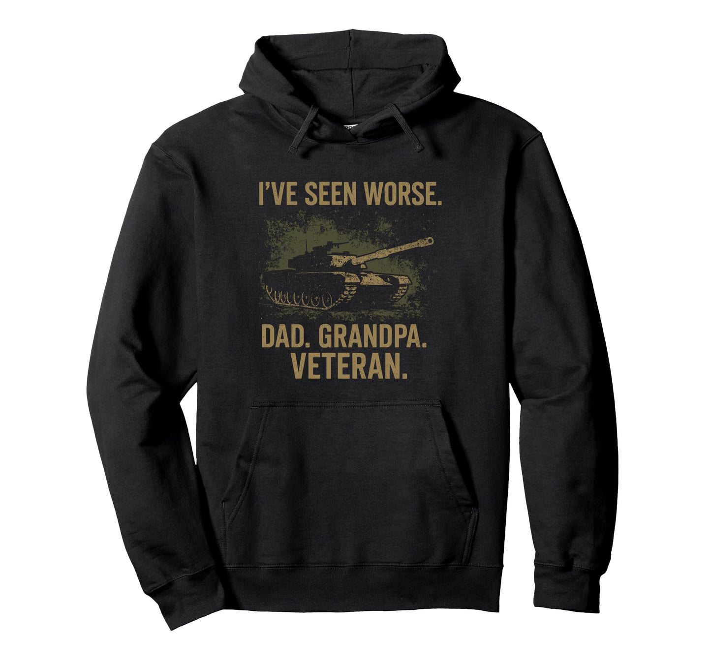 Dad Grandpa Veteran Patriotic Fathers Day Hoodie - Trendy Graphic Unisex - T-Shirt, Sweatshirt, Hoodie