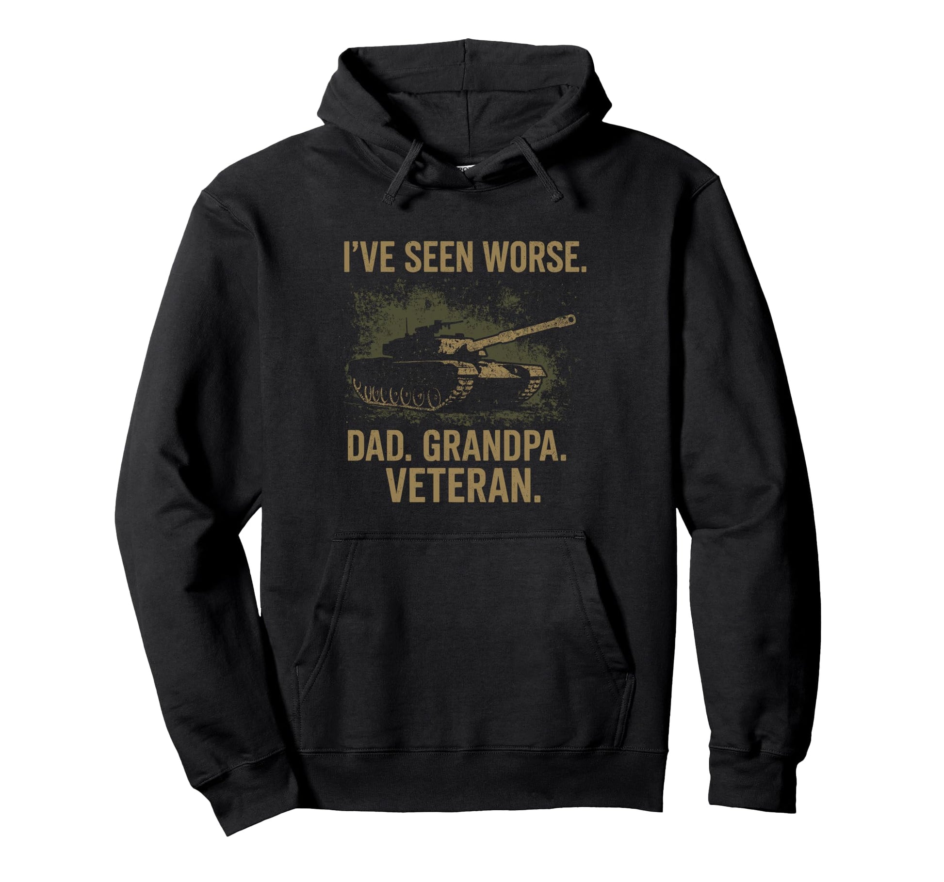 Dad Grandpa Veteran Patriotic Fathers Day Hoodie - Trendy Graphic Unisex - T-Shirt, Sweatshirt, Hoodie