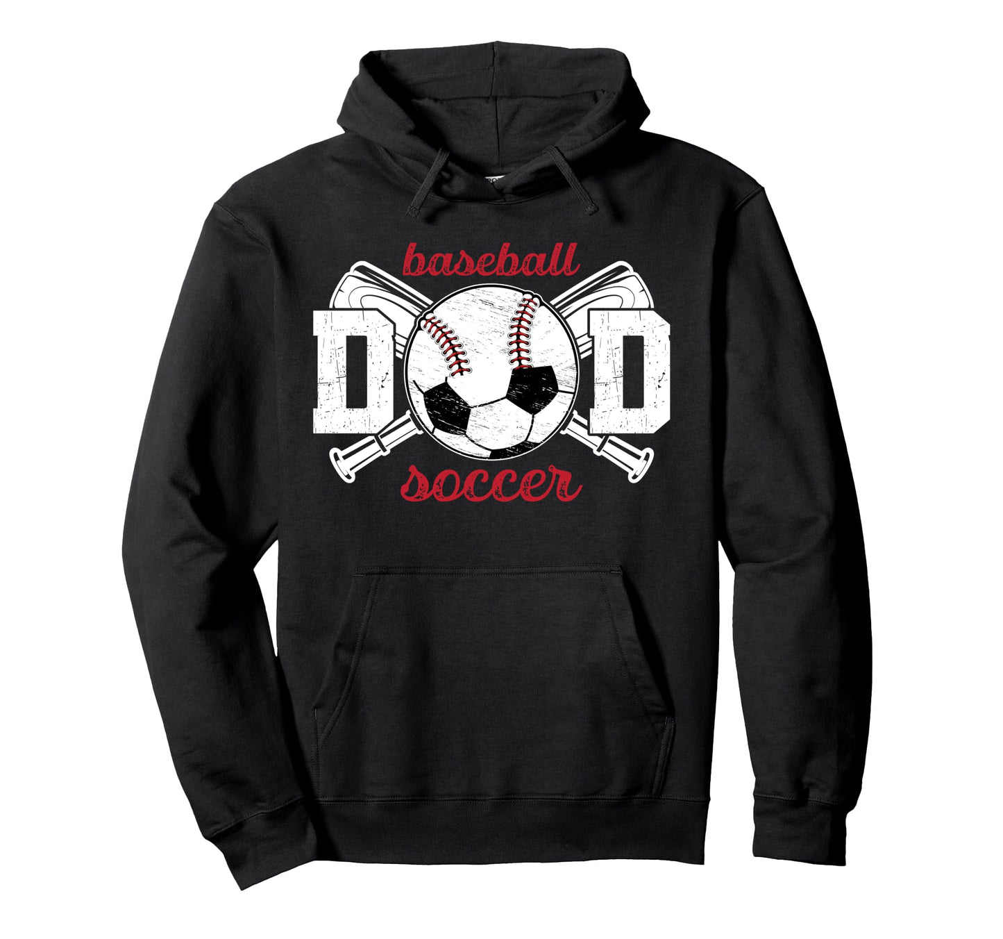 Baseball Soccer Dad Soccer Baseball Hoodie - Aesthetic Graphic Unisex - T-Shirt, Sweatshirt, Hoodie
