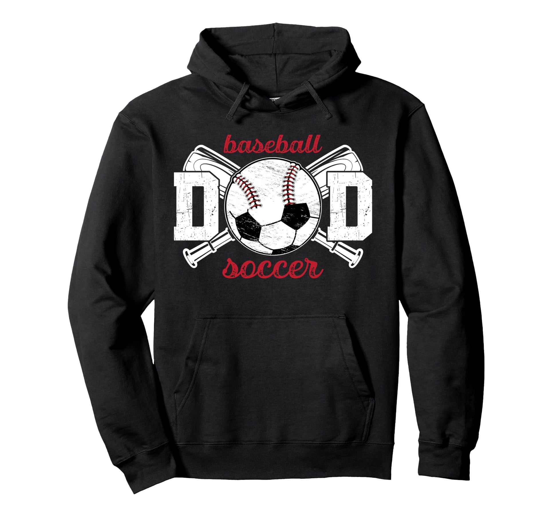 Baseball Soccer Dad Soccer Baseball Hoodie - Aesthetic Graphic Unisex - T-Shirt, Sweatshirt, Hoodie