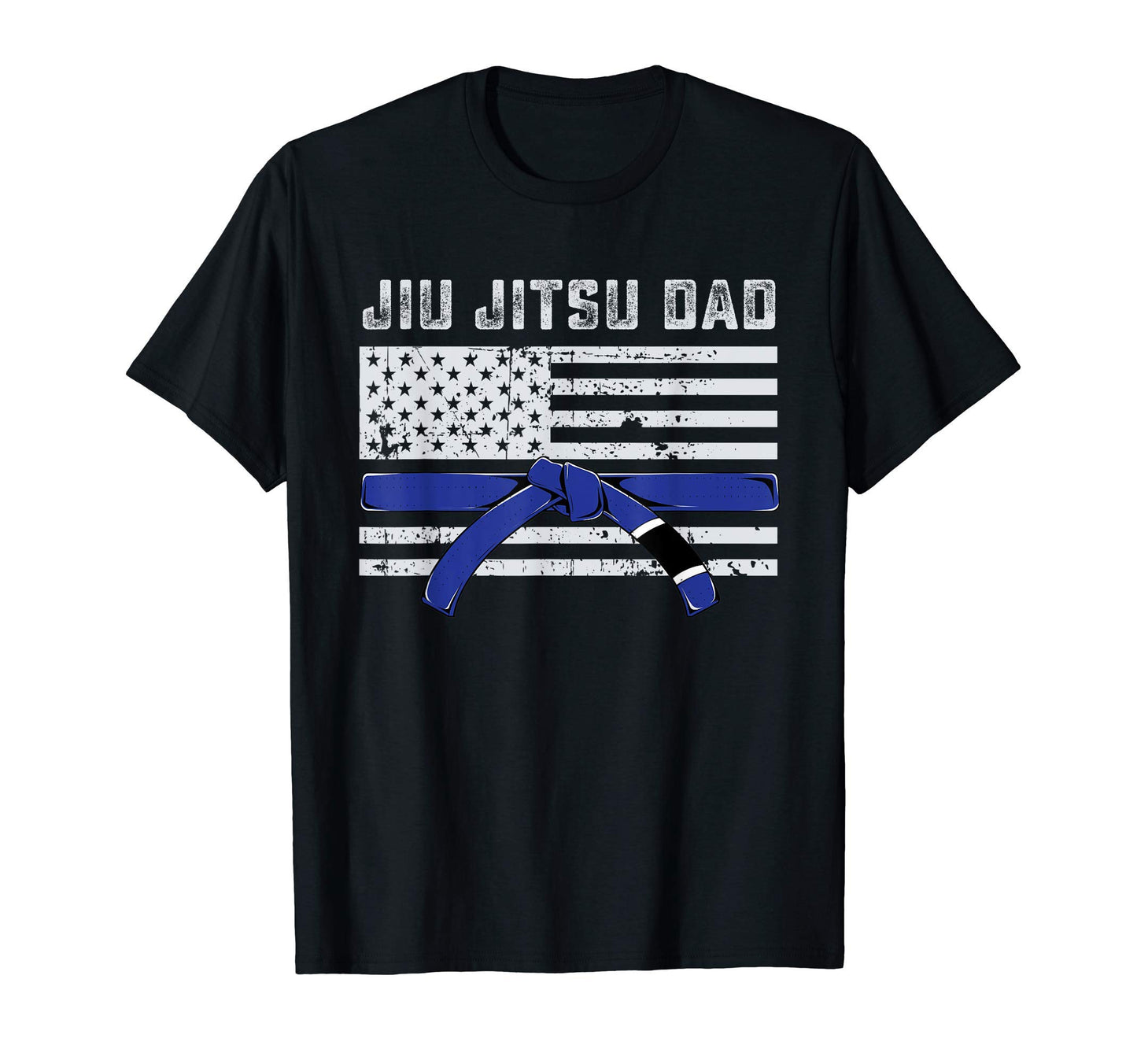 Jiu Jitsu Dad Blue Belt Police T-Shirt - Fun Novelty Design for Adults - T-Shirt, Sweatshirt, Hoodie
