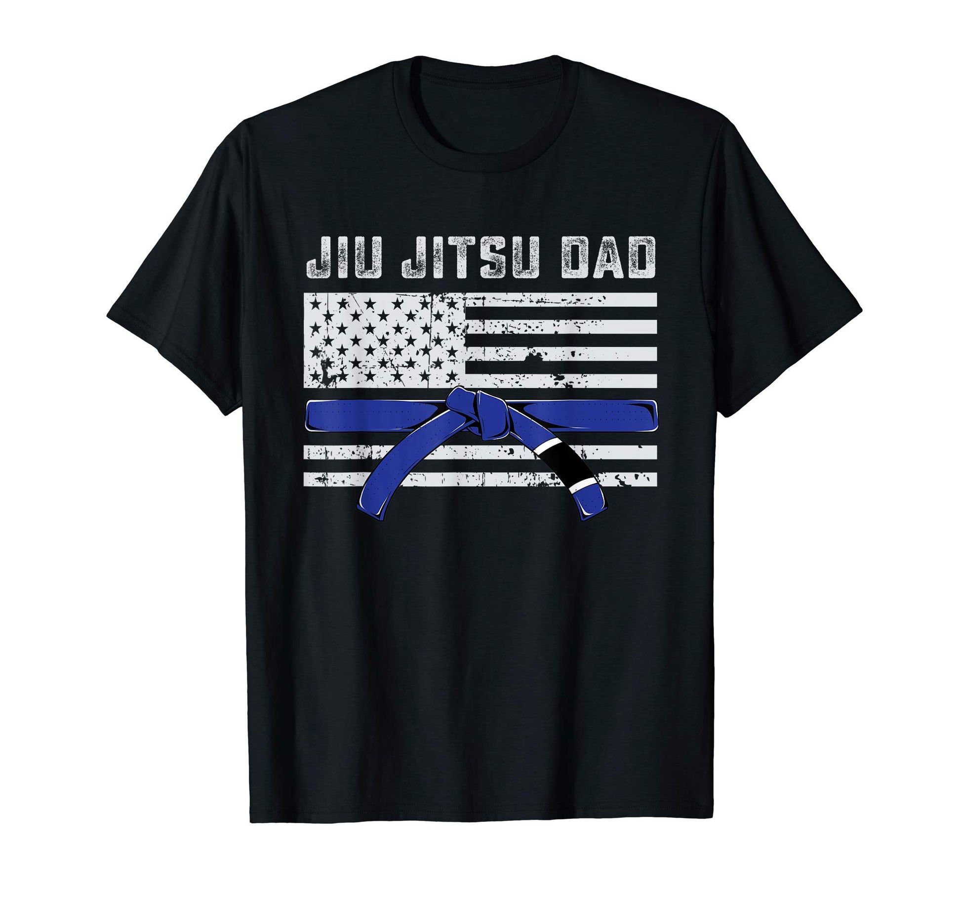 Jiu Jitsu Dad Blue Belt Police T-Shirt - Fun Novelty Design for Adults - T-Shirt, Sweatshirt, Hoodie