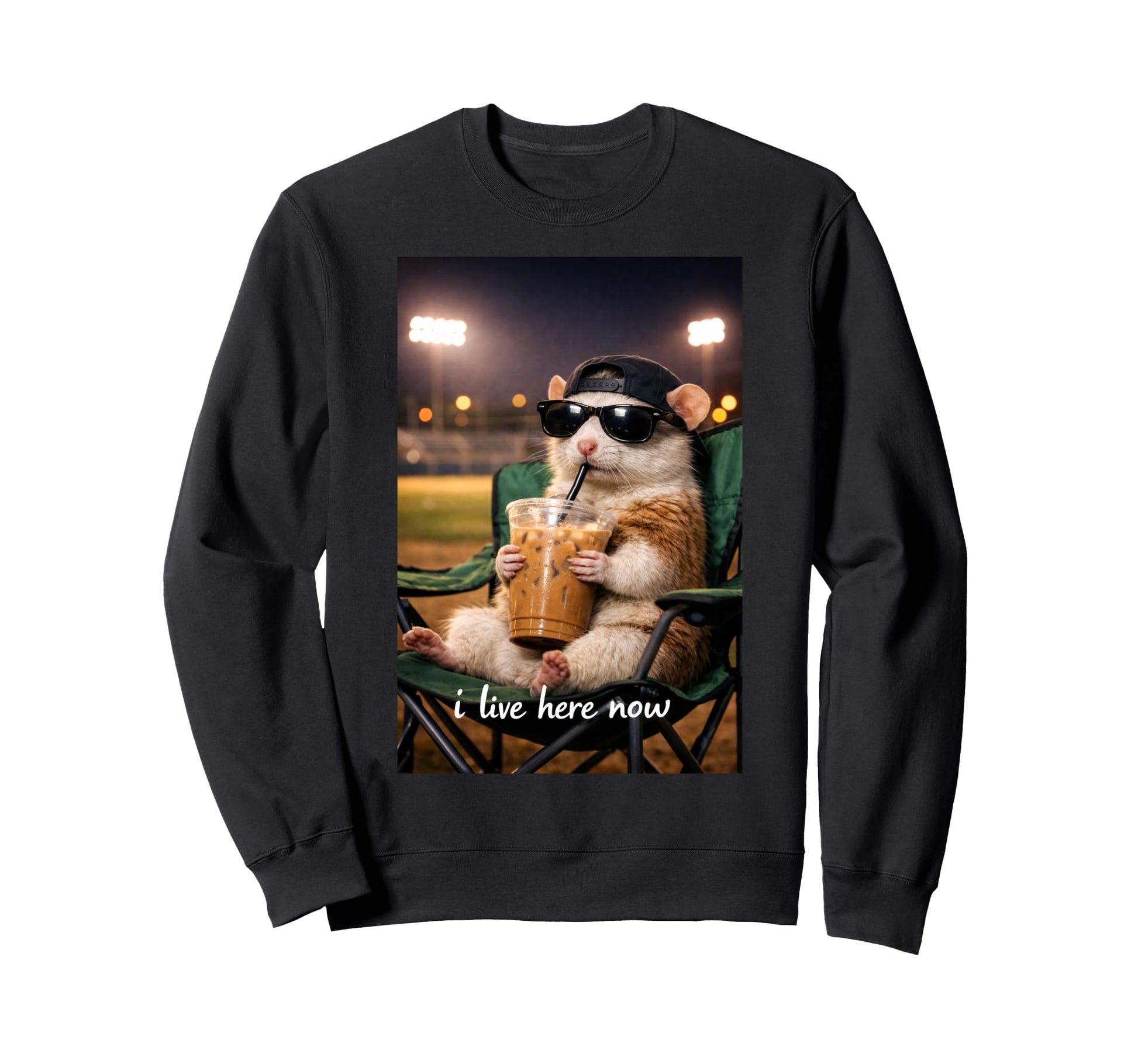 Funny Mice Ballfield Baseball Sweatshirt - Custom Art Print Men Women - T-Shirt, Sweatshirt, Hoodie