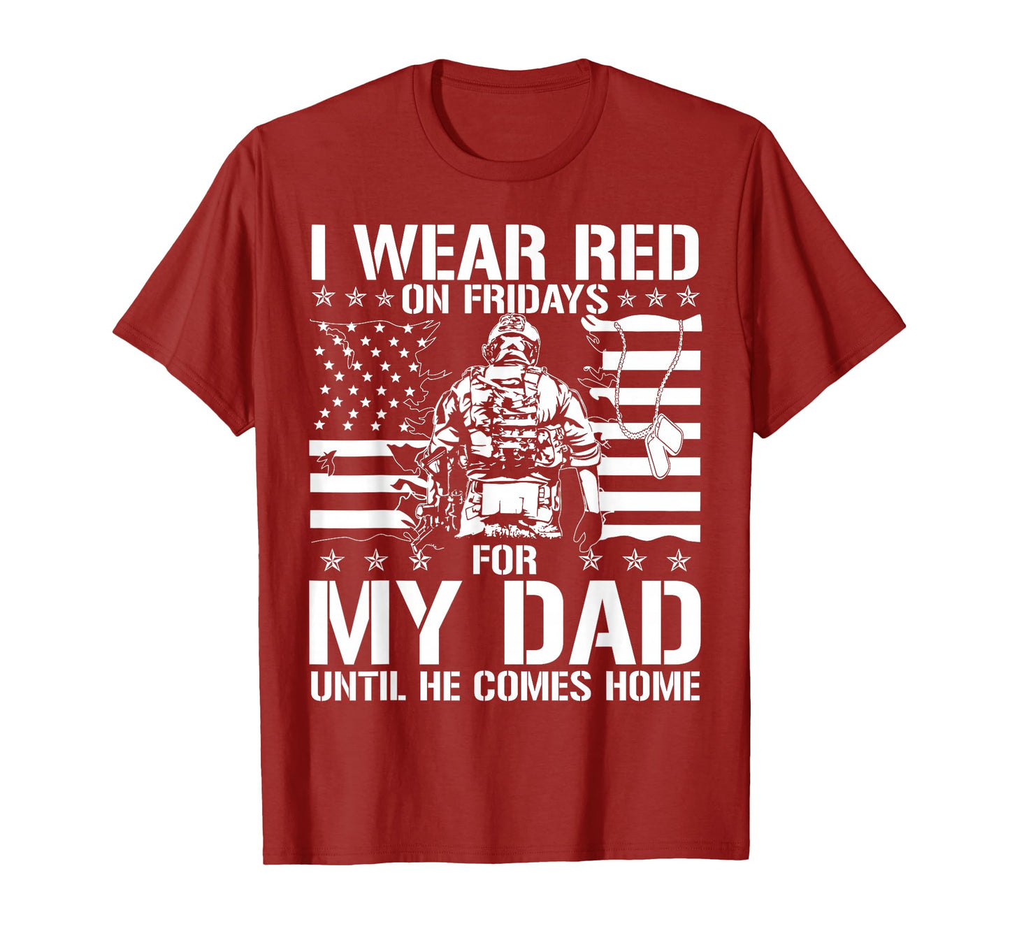 I Wear Red Fridays My Dad Until He T-Shirt - Aesthetic Graphic for Adults - T-Shirt, Sweatshirt, Hoodie