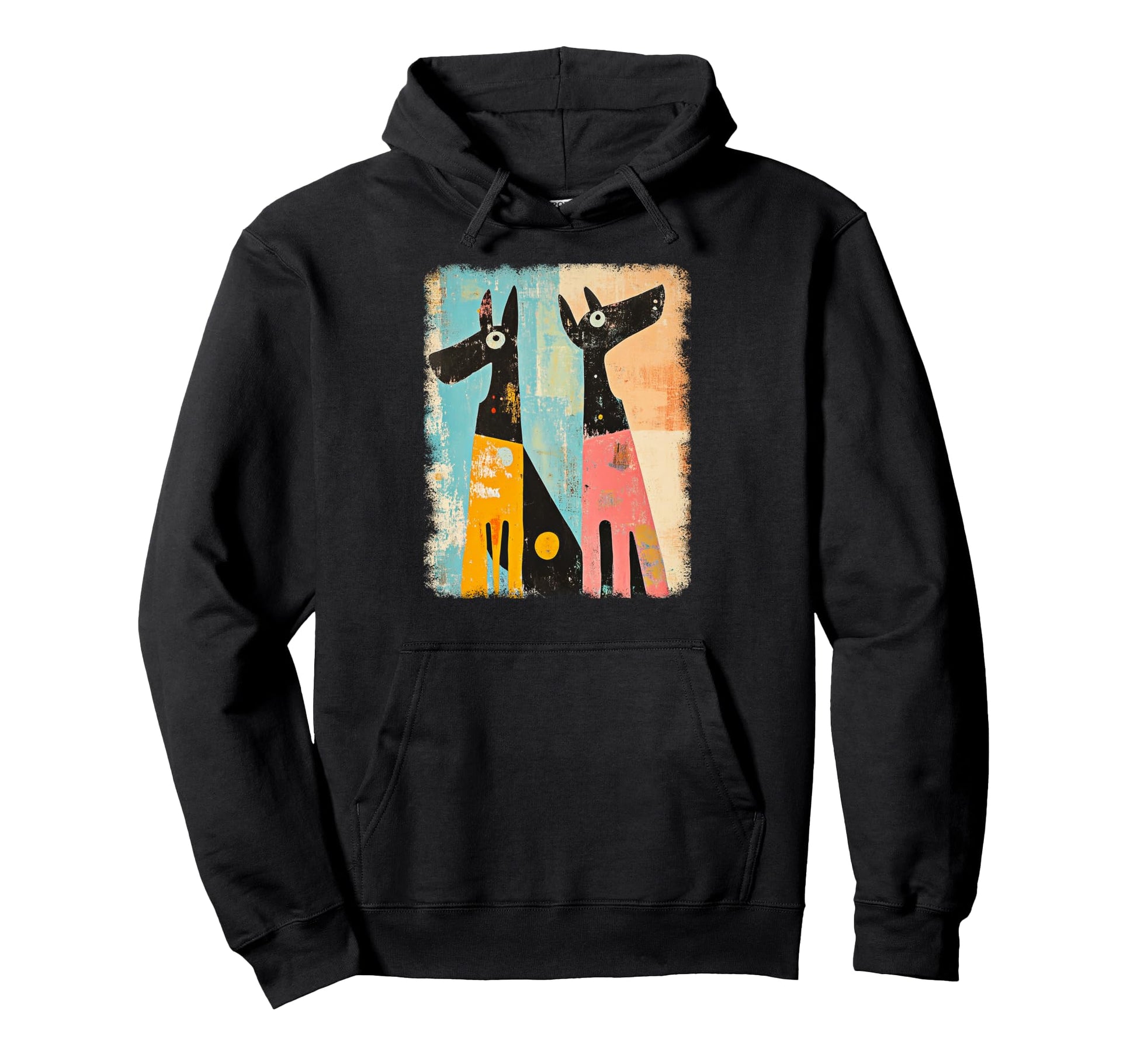 Mid Century Modern Dogs 50S 60S Hoodie - Custom Art Print Men Women - T-Shirt, Sweatshirt, Hoodie