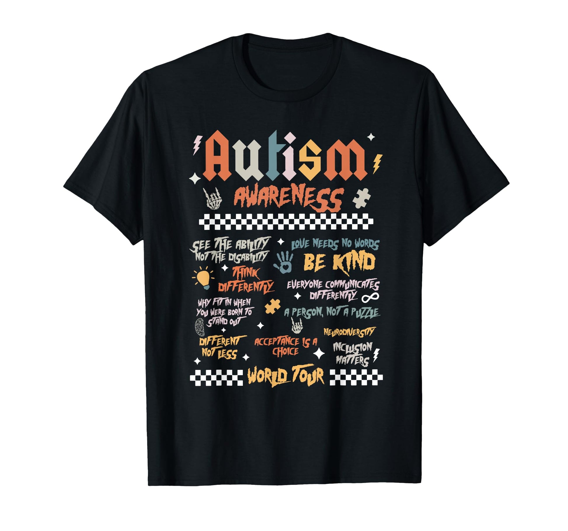 Autism World Tour T-Shirt - Graphic Print Men Women - T-Shirt, Sweatshirt, Hoodie