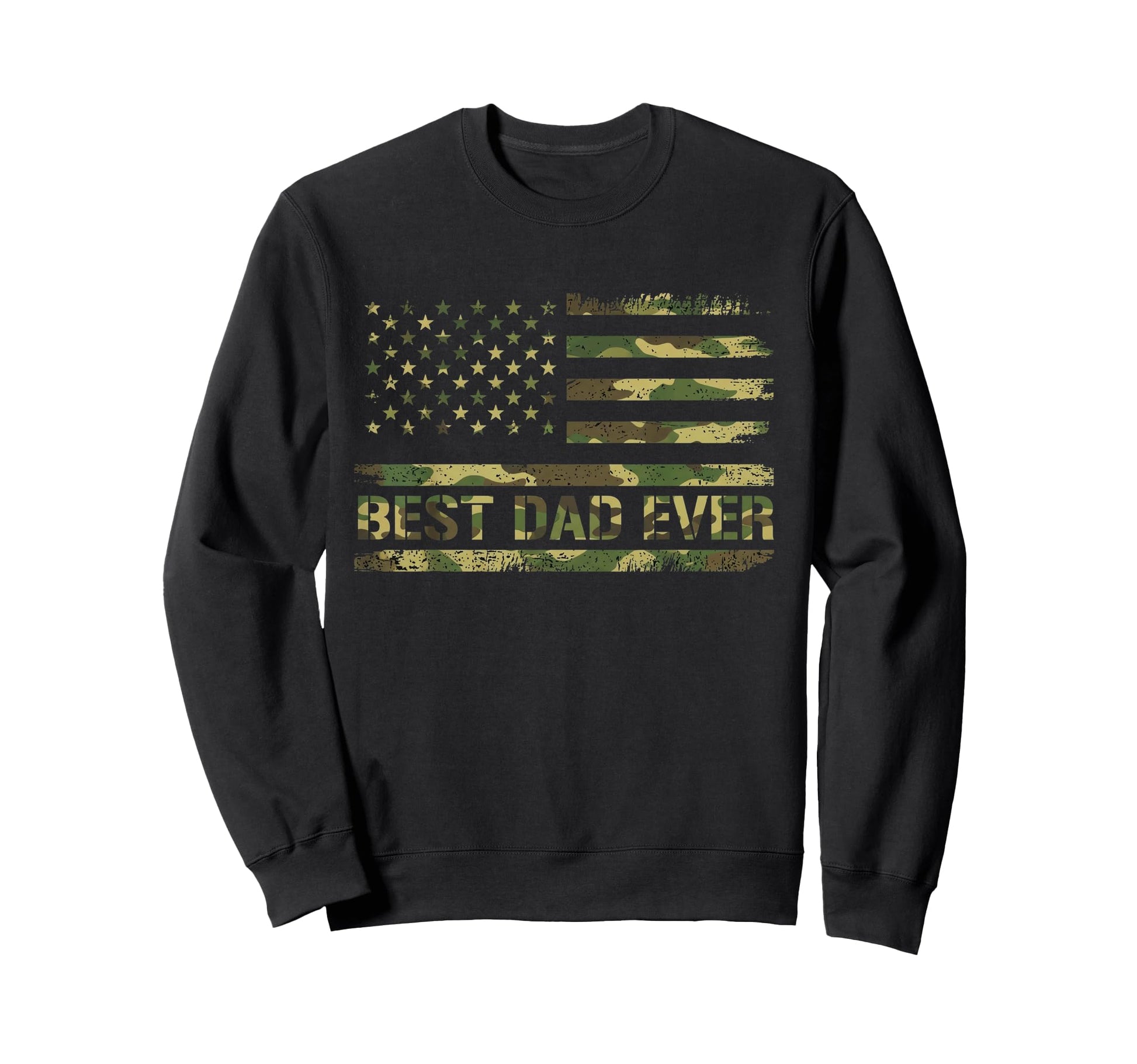 Best Dad Ever Us American Flag Sweatshirt - Graphic Print Men Women - T-Shirt, Sweatshirt, Hoodie