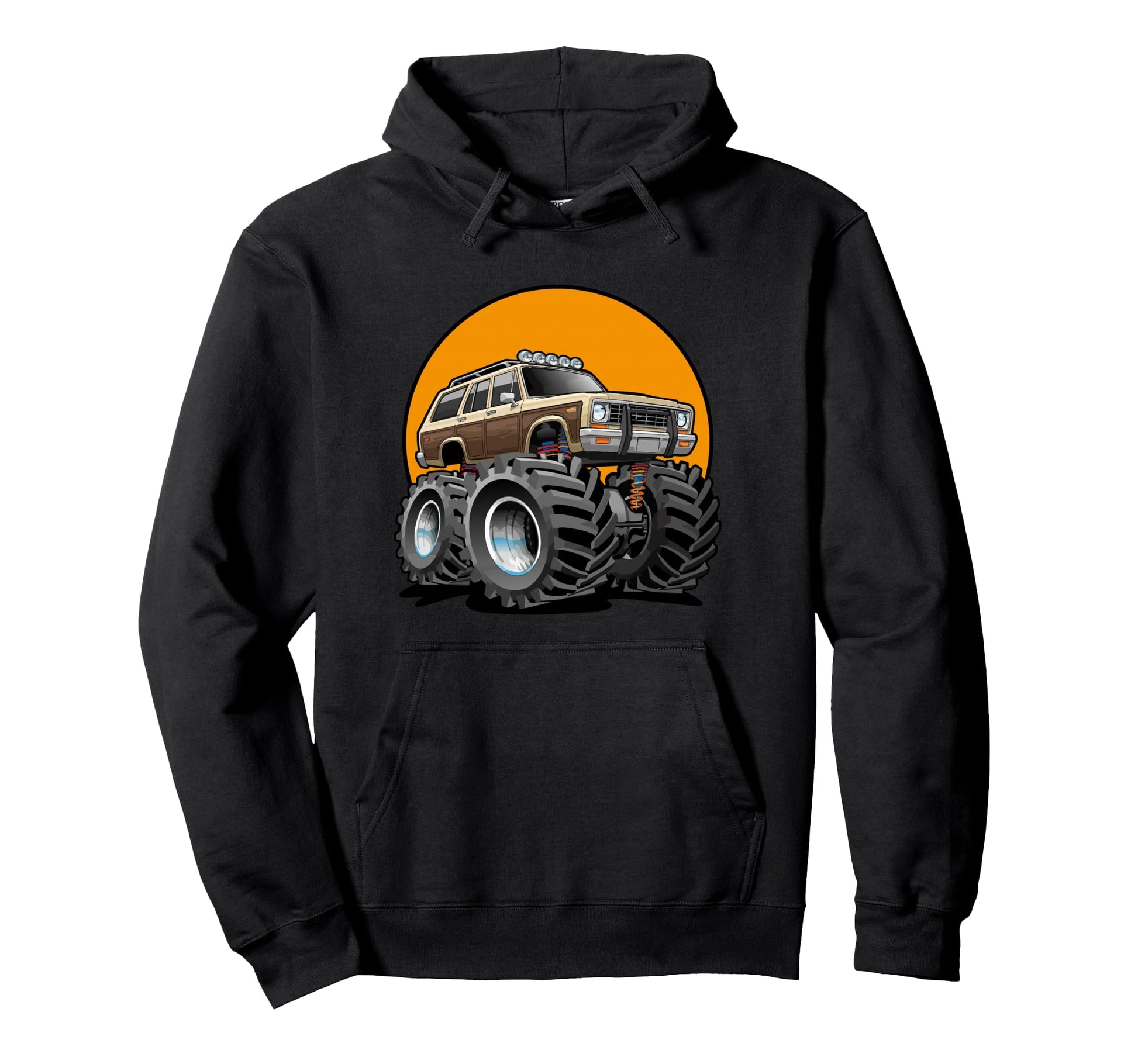 4X4 Offroading Wagon Cartoon Hoodie - Streetwear Style Unisex - T-Shirt, Sweatshirt, Hoodie