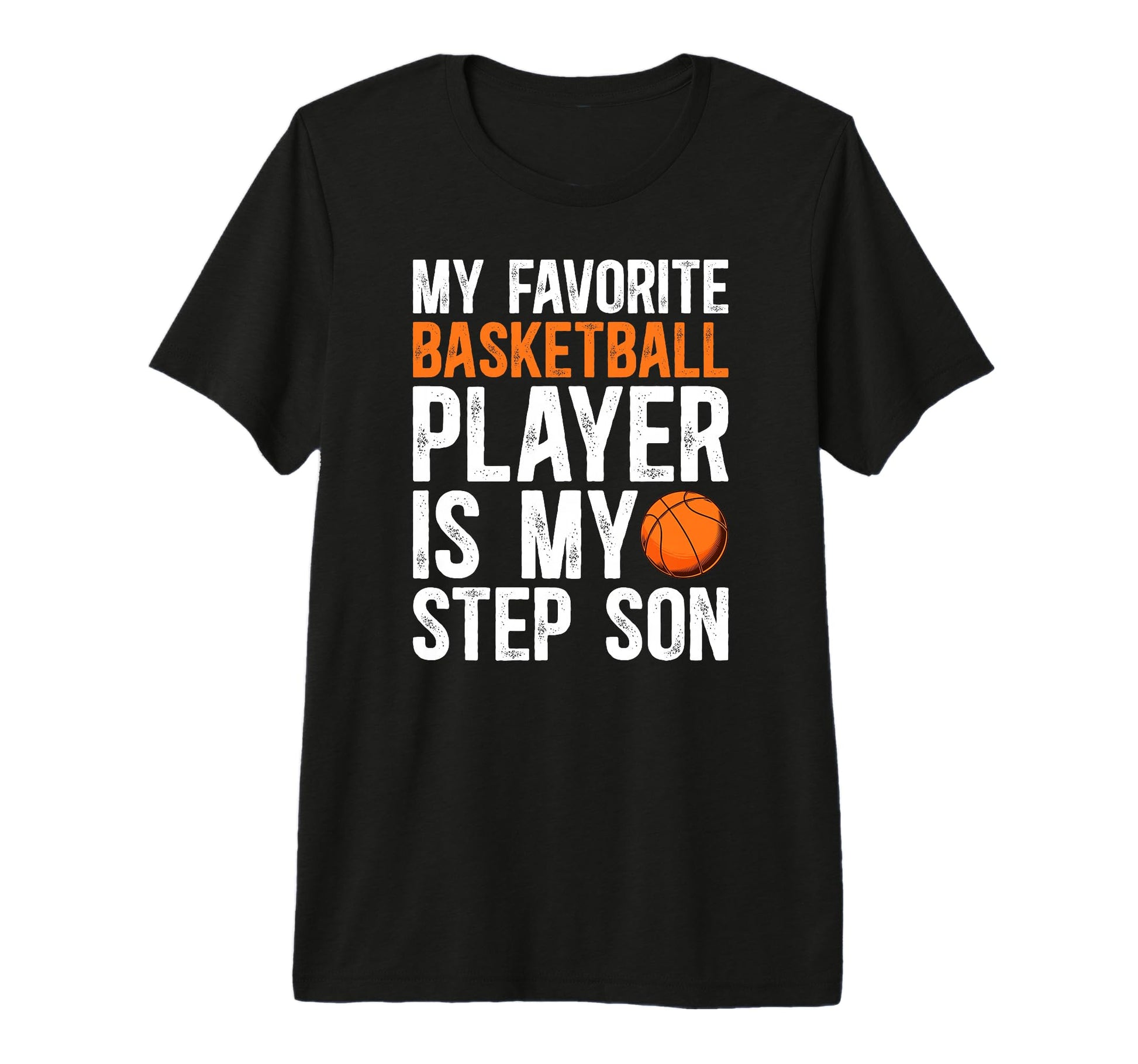 Mens Proud Basketball Step Dad Basketball T-Shirt - Trendy Graphic Unisex - T-Shirt, Sweatshirt, Hoodie