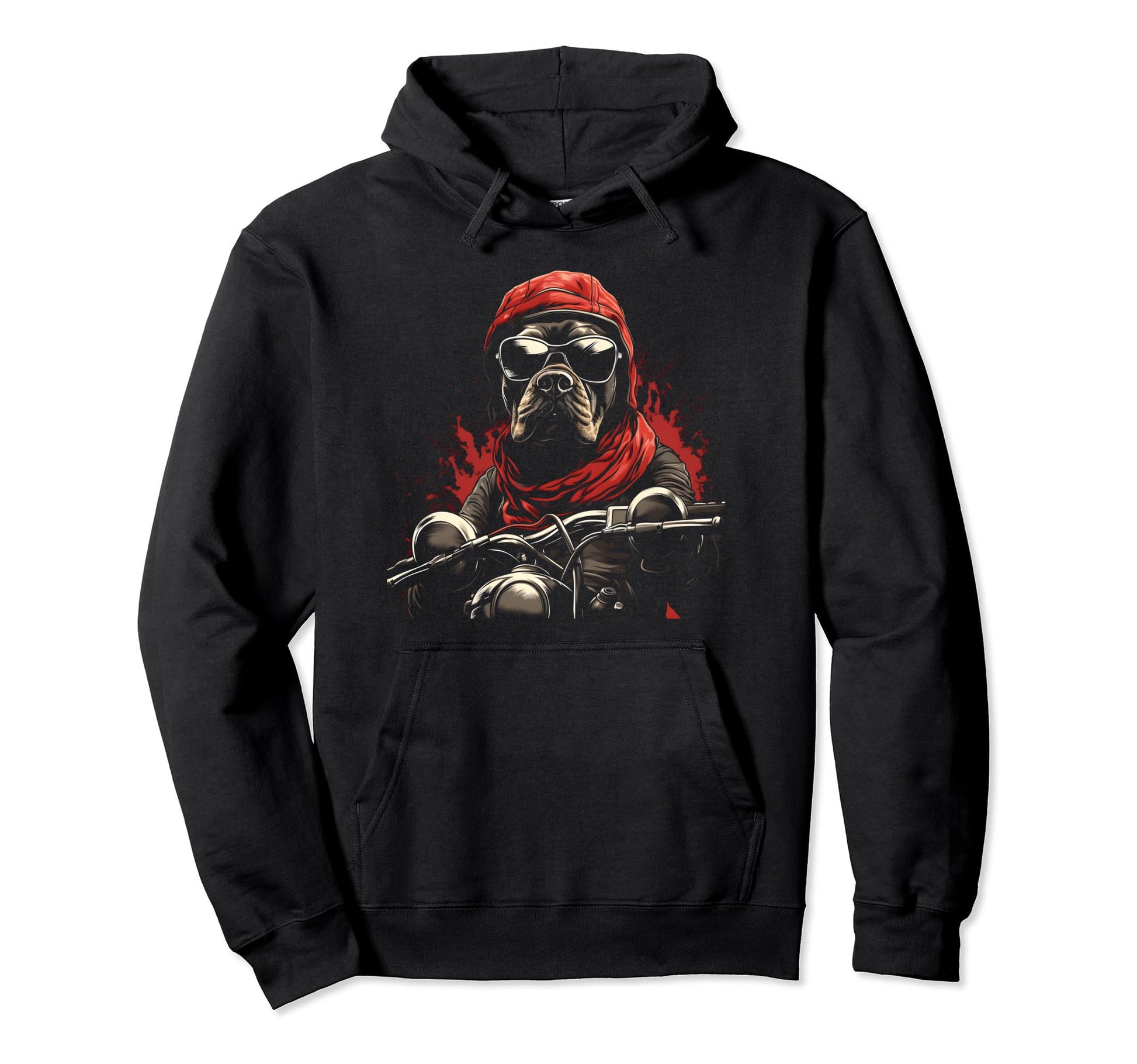 Motorcycle Dad Biker Dog Boxer Dad Hoodie - Novelty Apparel Men Women - T-Shirt, Sweatshirt, Hoodie