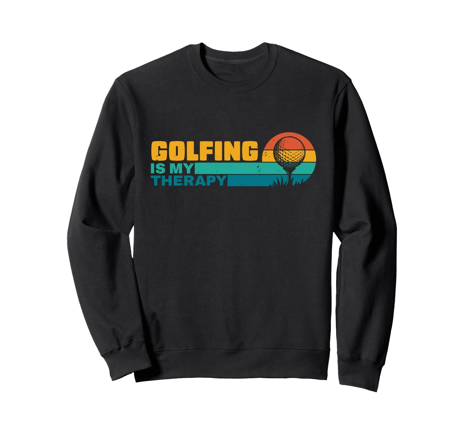 Golfing Is My Therapy Golf Dad Sweatshirt - Custom Art Print for Adults - T-Shirt, Sweatshirt, Hoodie