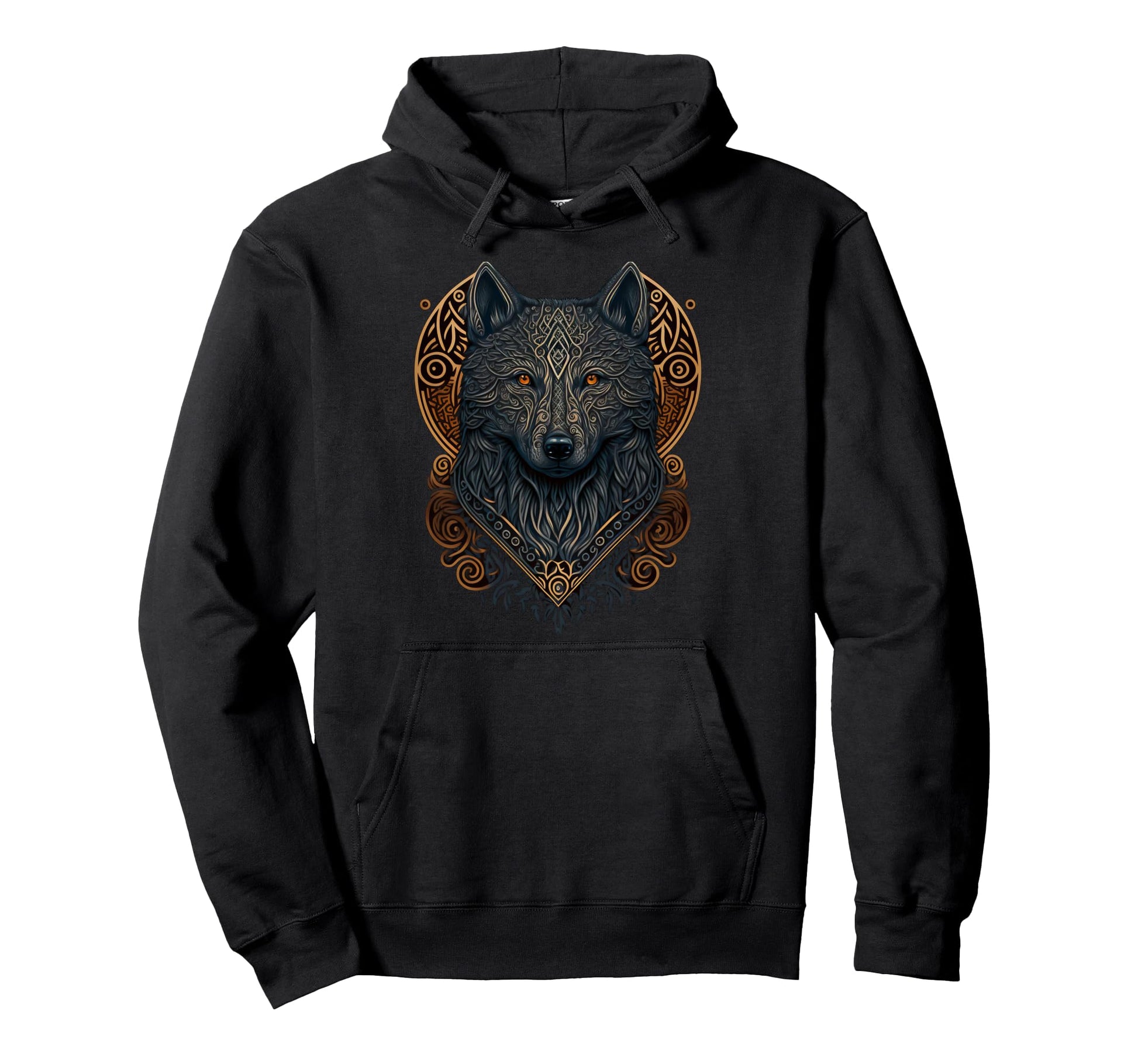 Wolf Head Norse Mythology Celtic Viking Hoodie - Unique Graphic for Adults - T-Shirt, Sweatshirt, Hoodie