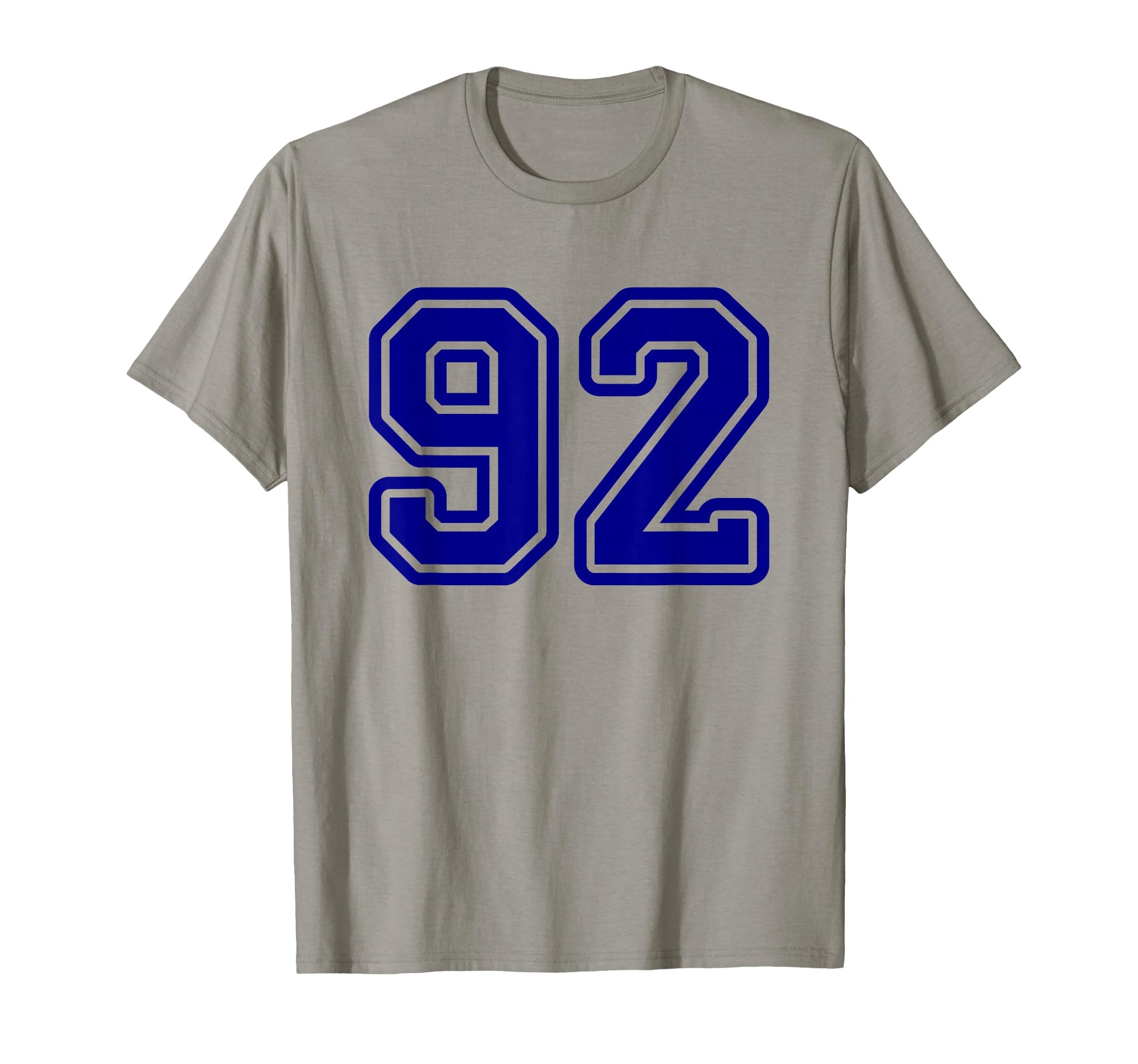 Blue Sport Team Number 92 T-Shirt - Minimalist Print for Adults - T-Shirt, Sweatshirt, Hoodie