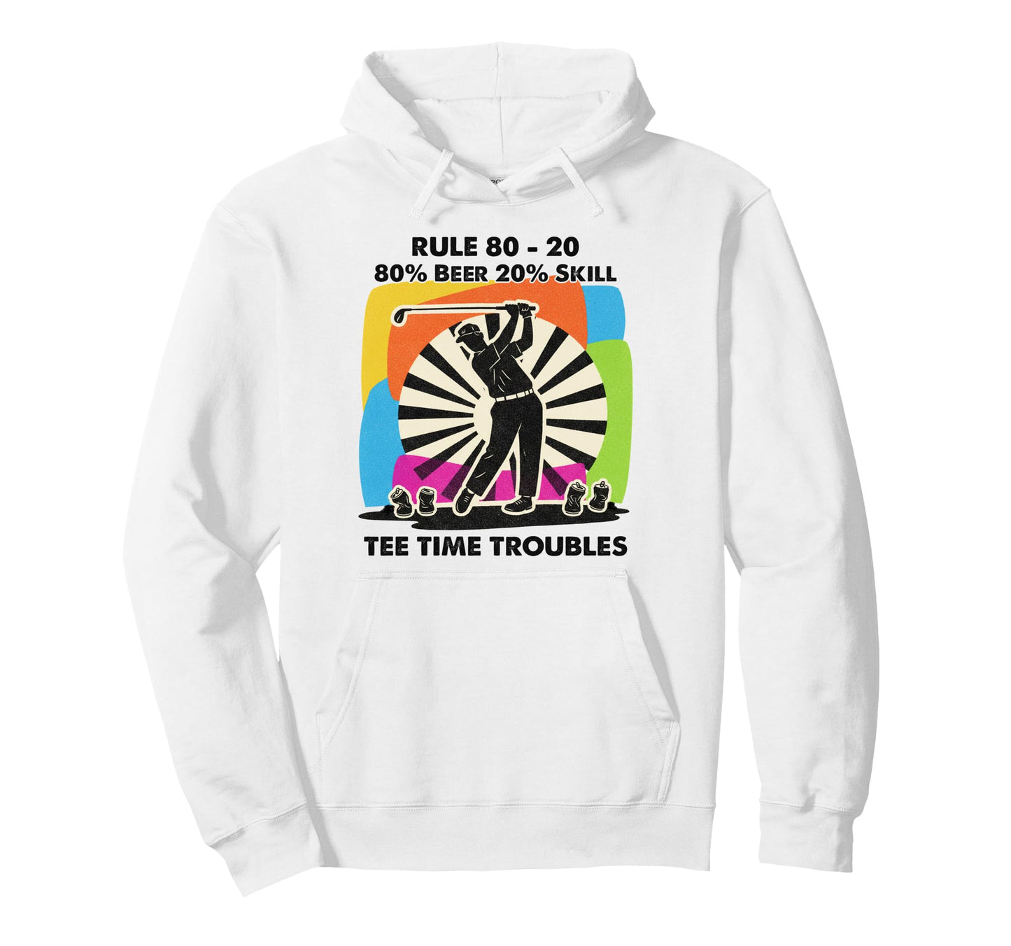 80 Alcohol 20 Skill Golf Ball Hoodie - Aesthetic Graphic for Adults - T-Shirt, Sweatshirt, Hoodie