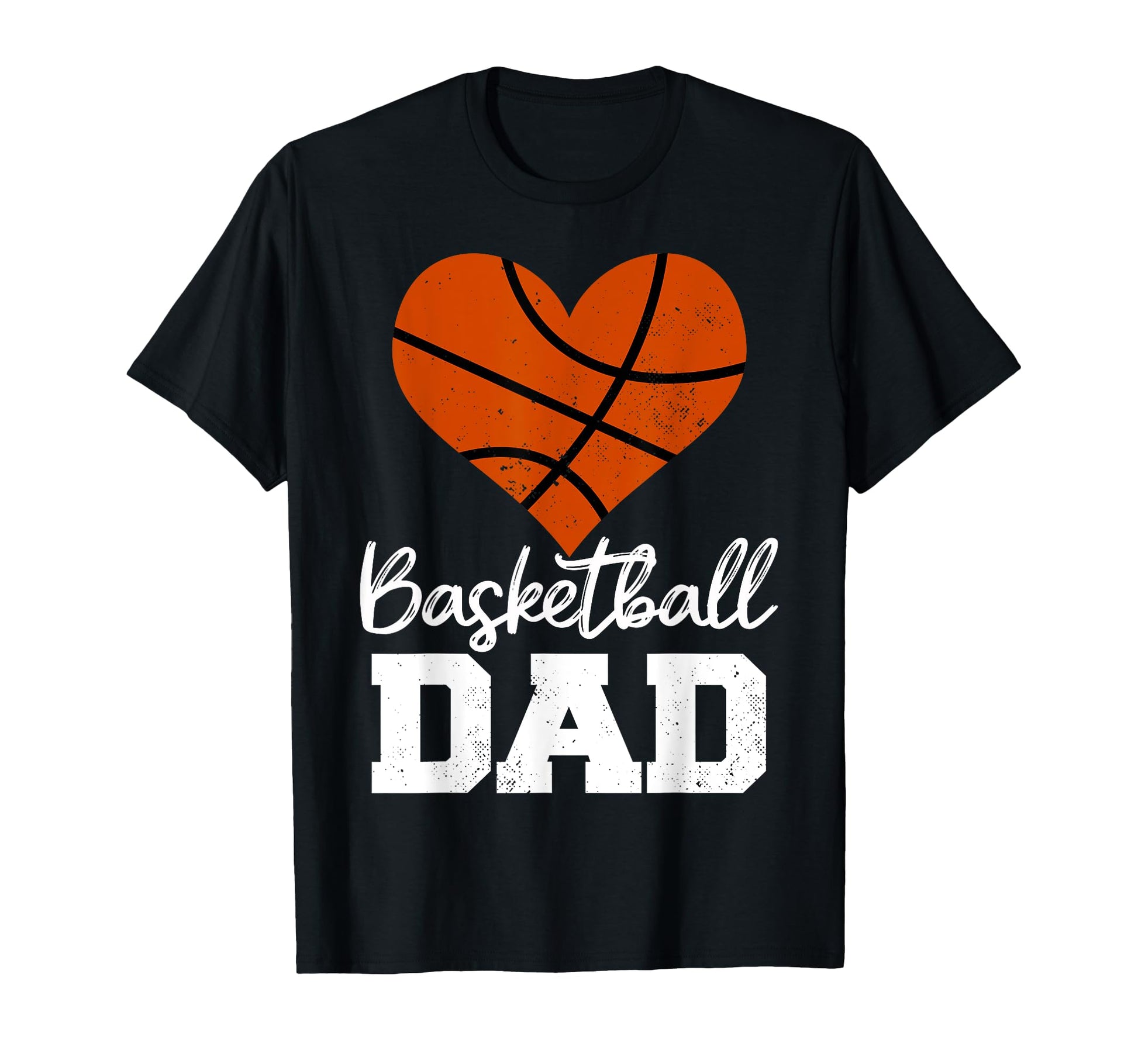 Basketball Dad Heart Funny Basketball T-Shirt - Novelty Apparel Unisex - T-Shirt, Sweatshirt, Hoodie
