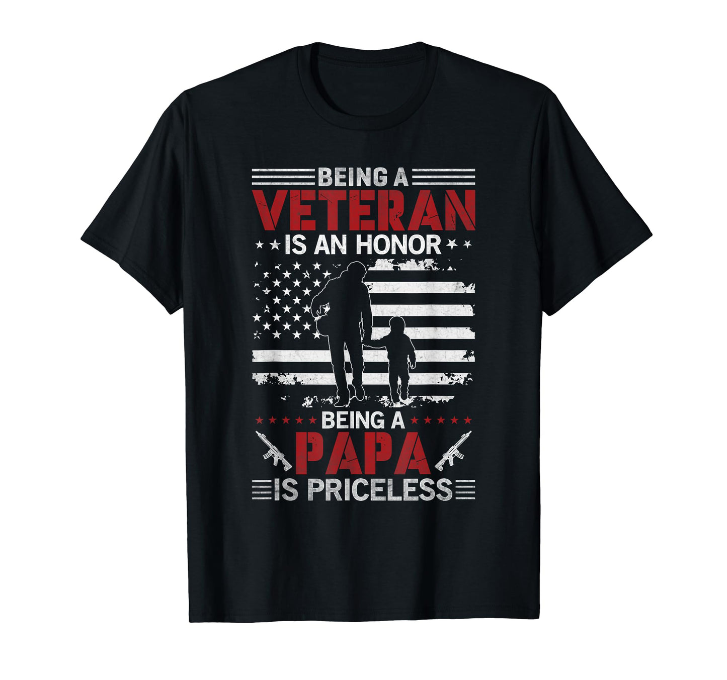Veteran Papa Usa Flag America Us Army T-Shirt - Trendy Graphic Unisex - T-Shirt, Sweatshirt, Hoodie