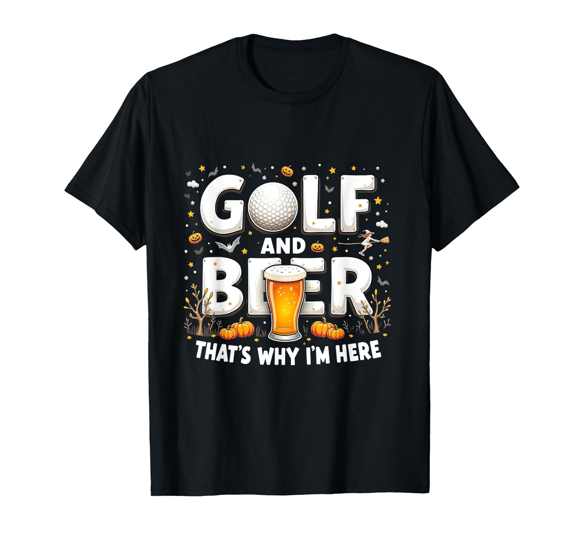 Golf And Beer Joke Dad Funny T-Shirt - Fun Novelty Design for Adults - T-Shirt, Sweatshirt, Hoodie