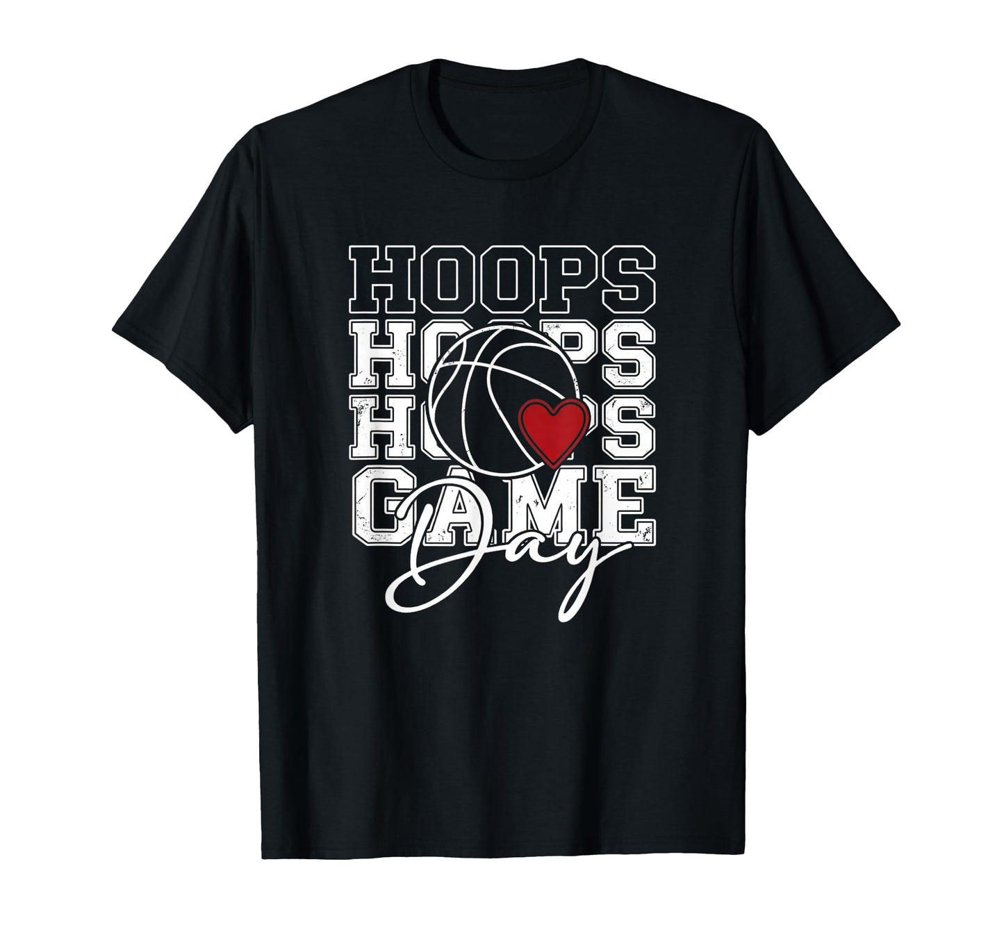 Basketball Spirit Heart Athlete T-Shirt - Aesthetic Graphic for Adults - T-Shirt, Sweatshirt, Hoodie
