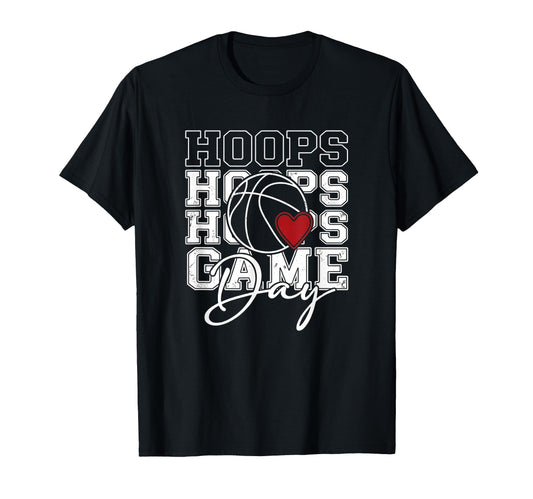 Basketball Spirit Heart Athlete T-Shirt - Aesthetic Graphic for Adults - T-Shirt, Sweatshirt, Hoodie