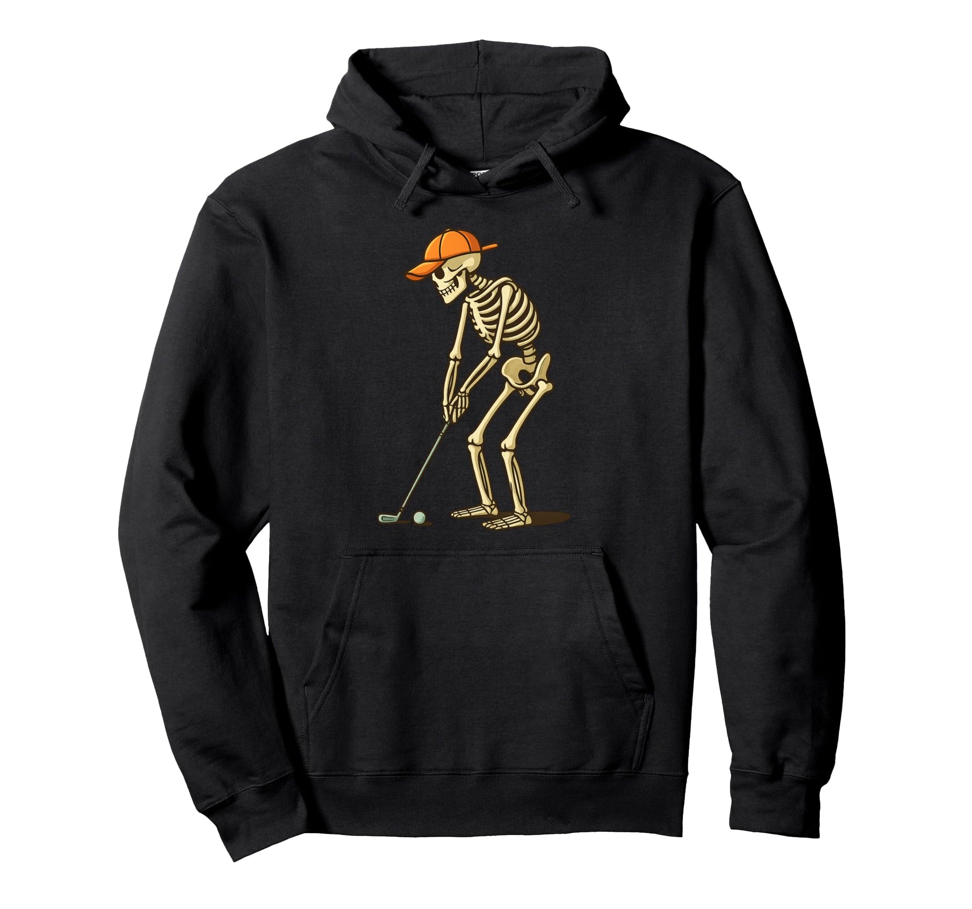 Skeleton Golfer Funny Halloween Golf Costume Hoodie - Trendy Graphic Unisex - T-Shirt, Sweatshirt, Hoodie