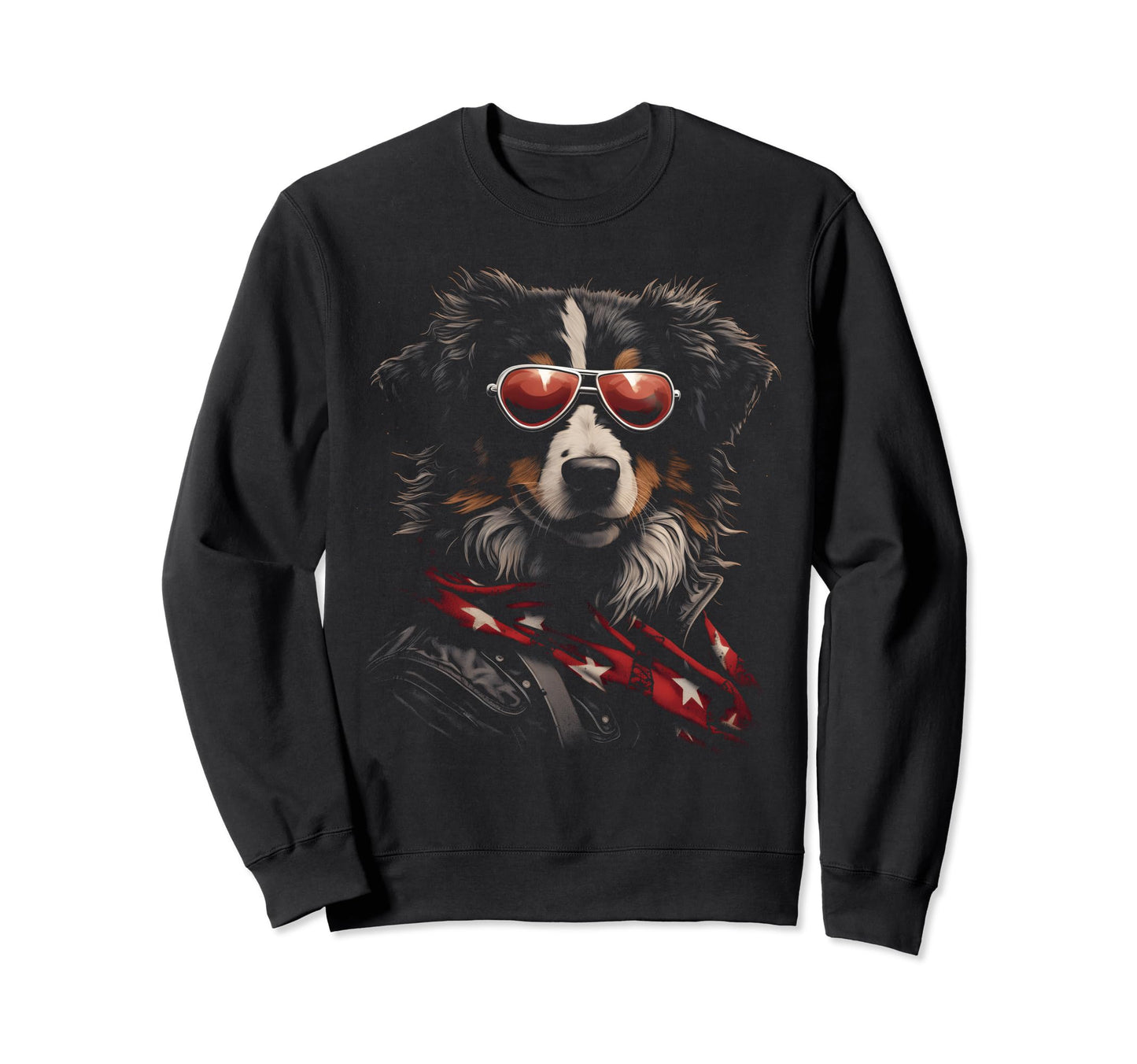 Motorcycle Dad Biker Dog Australian Sweatshirt - Fun Novelty Design Unisex - T-Shirt, Sweatshirt, Hoodie