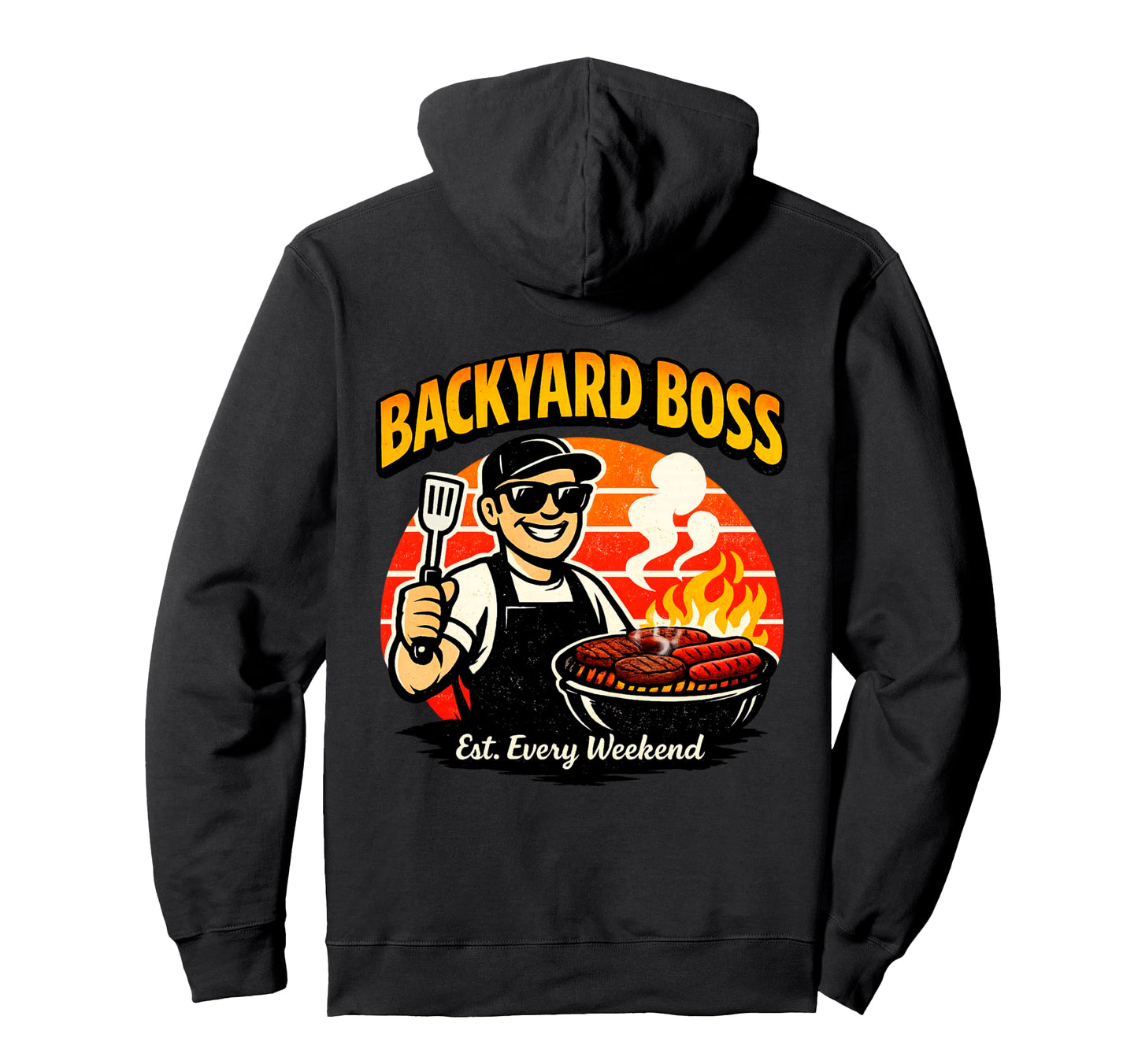 Backyard Boss Funny Bbq Dad Grill Master Hoodie - Trendy Graphic Men Women - T-Shirt, Sweatshirt, Hoodie