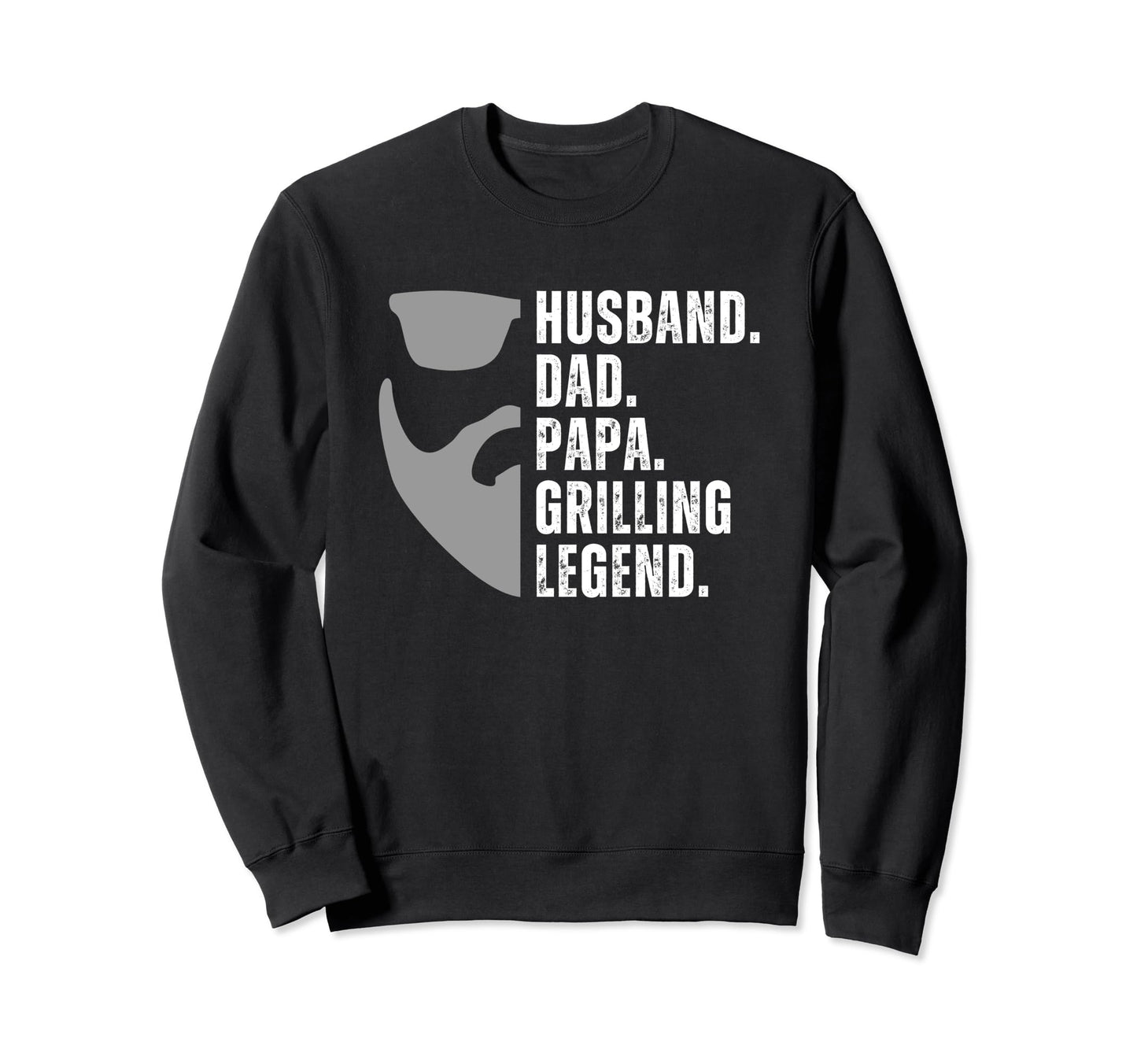 Husband Dad Papa Grilling Legend Sweatshirt - Minimalist Print for Adults - T-Shirt, Sweatshirt, Hoodie