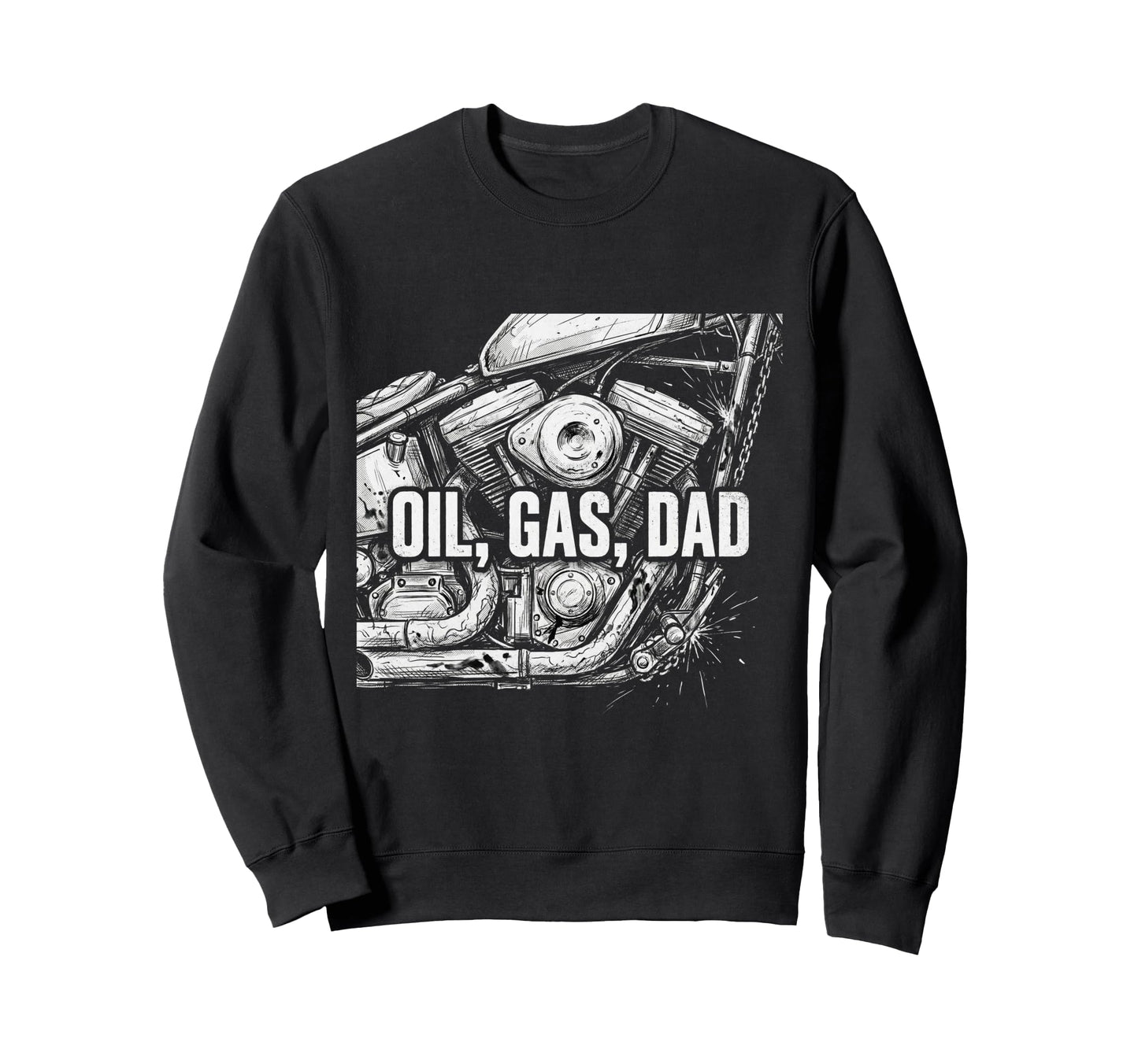 Garage Motorcycle Papa Rider Biker Sweatshirt - Streetwear Style Men Women - T-Shirt, Sweatshirt, Hoodie
