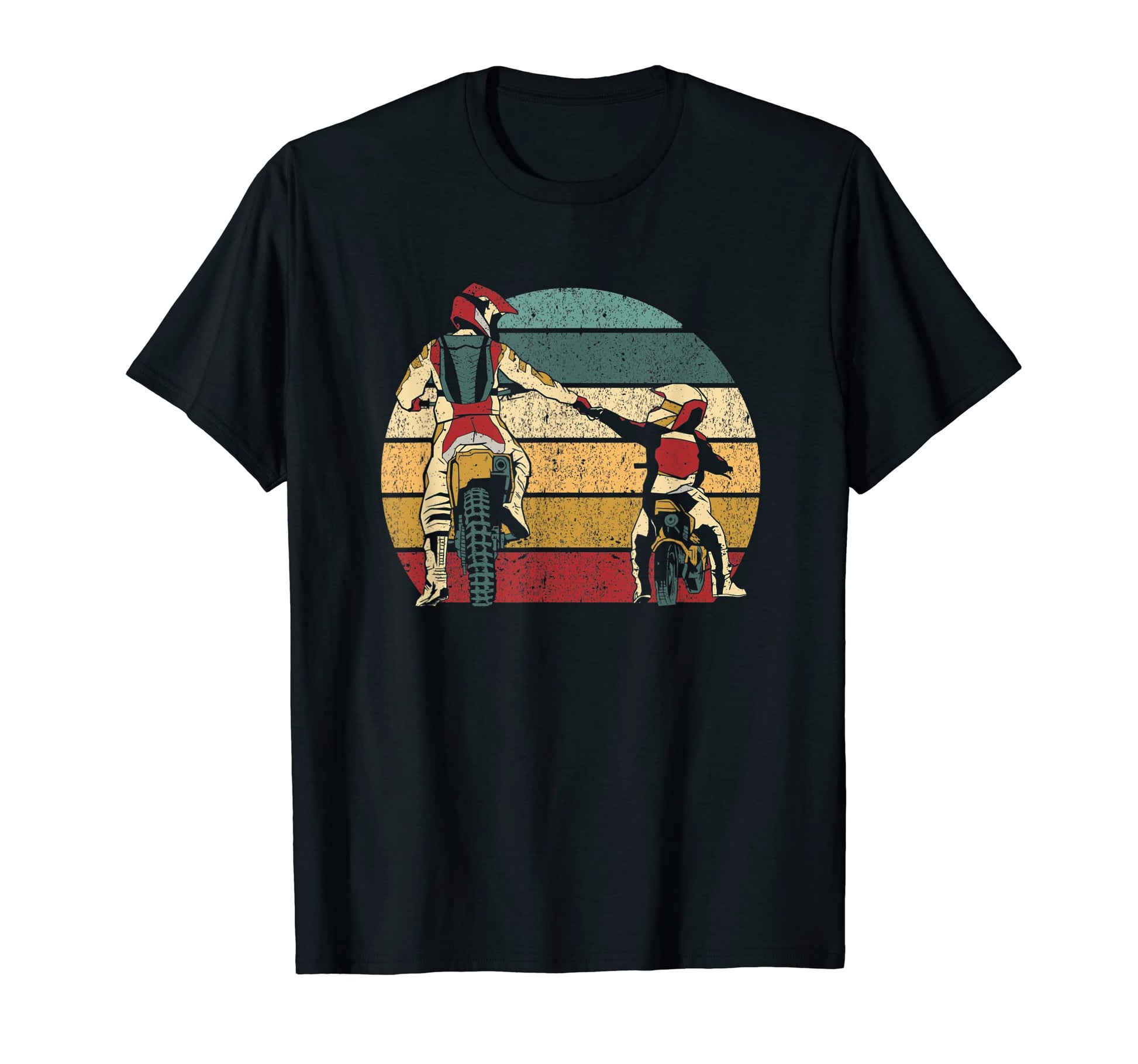 Dad Dirt Bike Rider Motocross Father Son T-Shirt - Custom Art Print Unisex - T-Shirt, Sweatshirt, Hoodie
