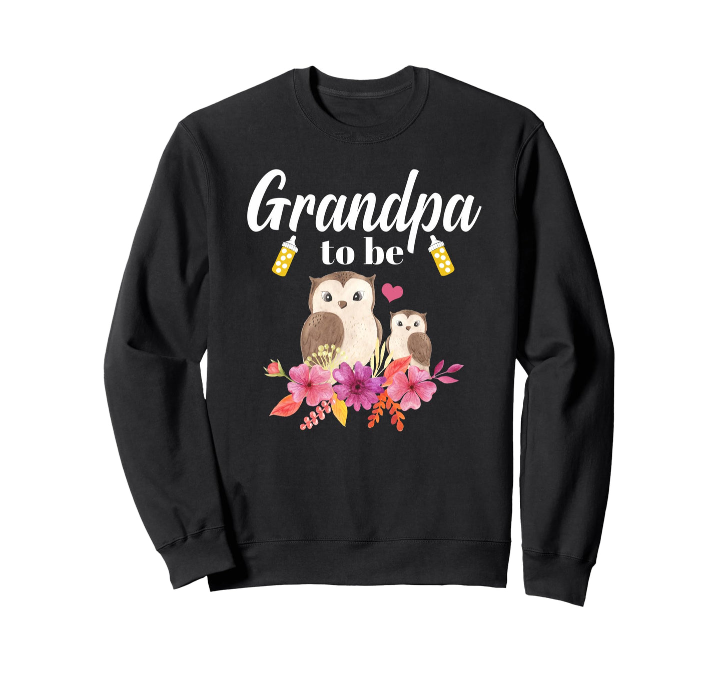 Owl Bird Shower Ideas Grandpa To Be T-Shirt - Minimalist Print Unisex - T-Shirt, Sweatshirt, Hoodie
