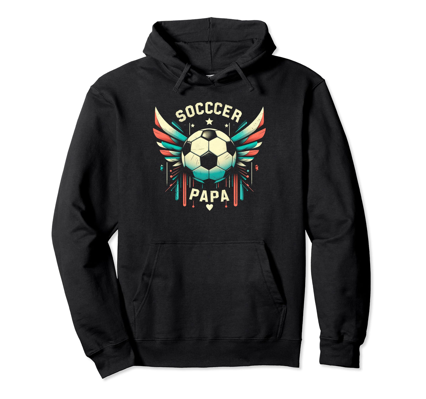 Soccer Papa Family Matching Dad Fathers Day Hoodie - Novelty Apparel Unisex - T-Shirt, Sweatshirt, Hoodie