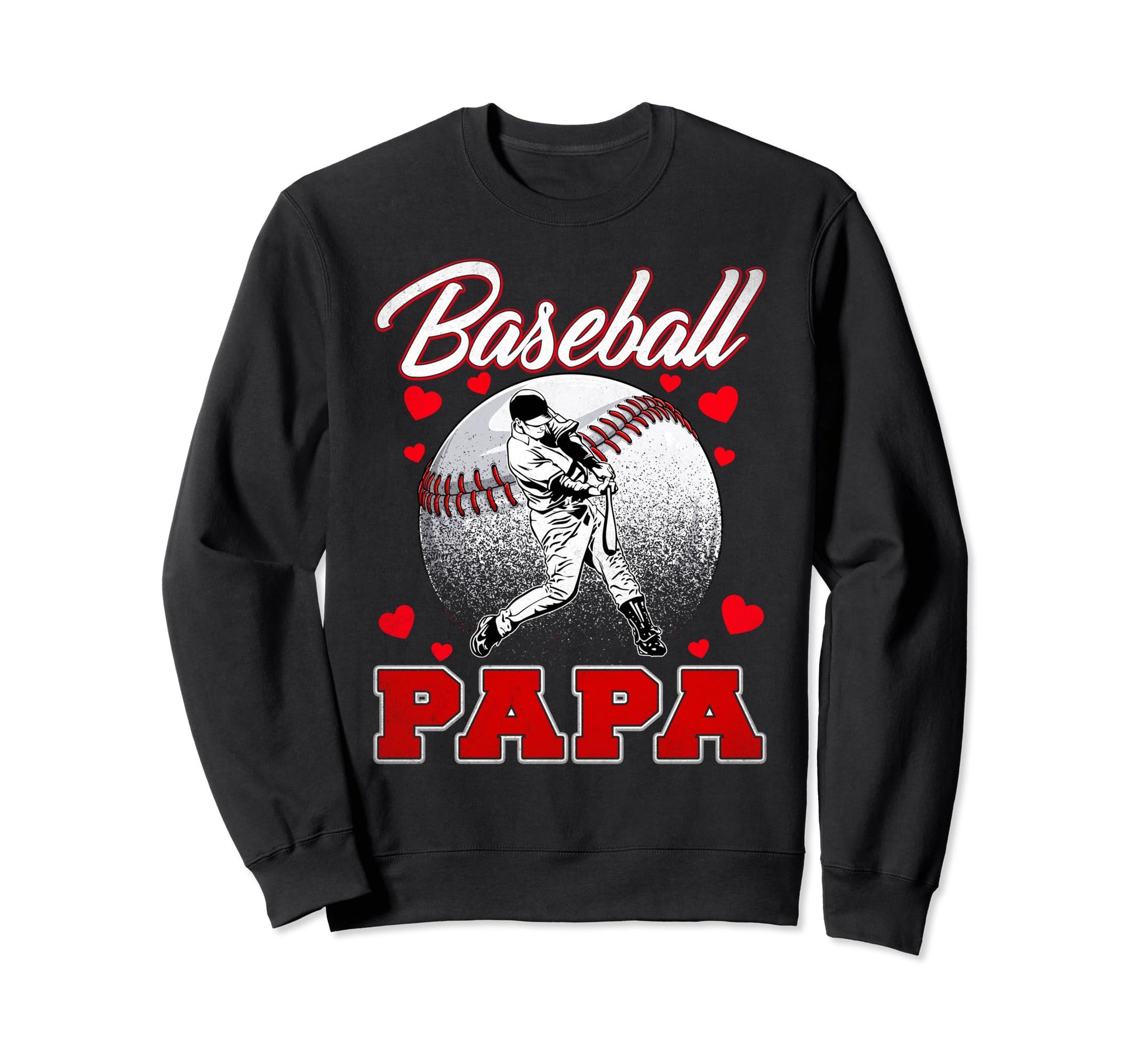 Baseball Papa Family Matching Sweatshirt - Graphic Print for Adults - T-Shirt, Sweatshirt, Hoodie