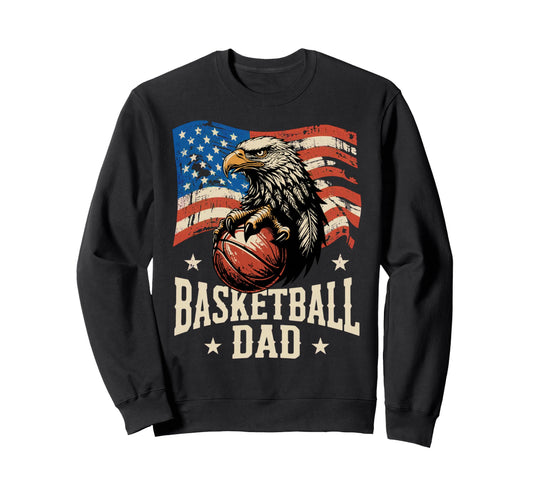 Basketball American Flag Basketball Sweatshirt - Novelty Apparel Men Women - T-Shirt, Sweatshirt, Hoodie