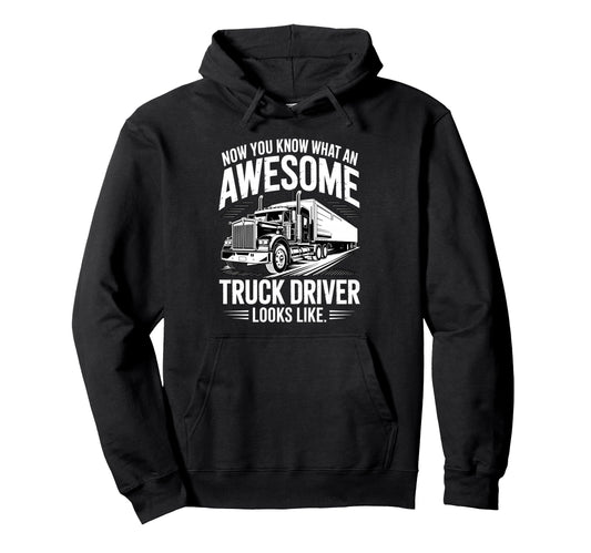 Best Truck Driver Art Dad Trucking Cdl Hoodie - Unique Graphic Men Women - T-Shirt, Sweatshirt, Hoodie