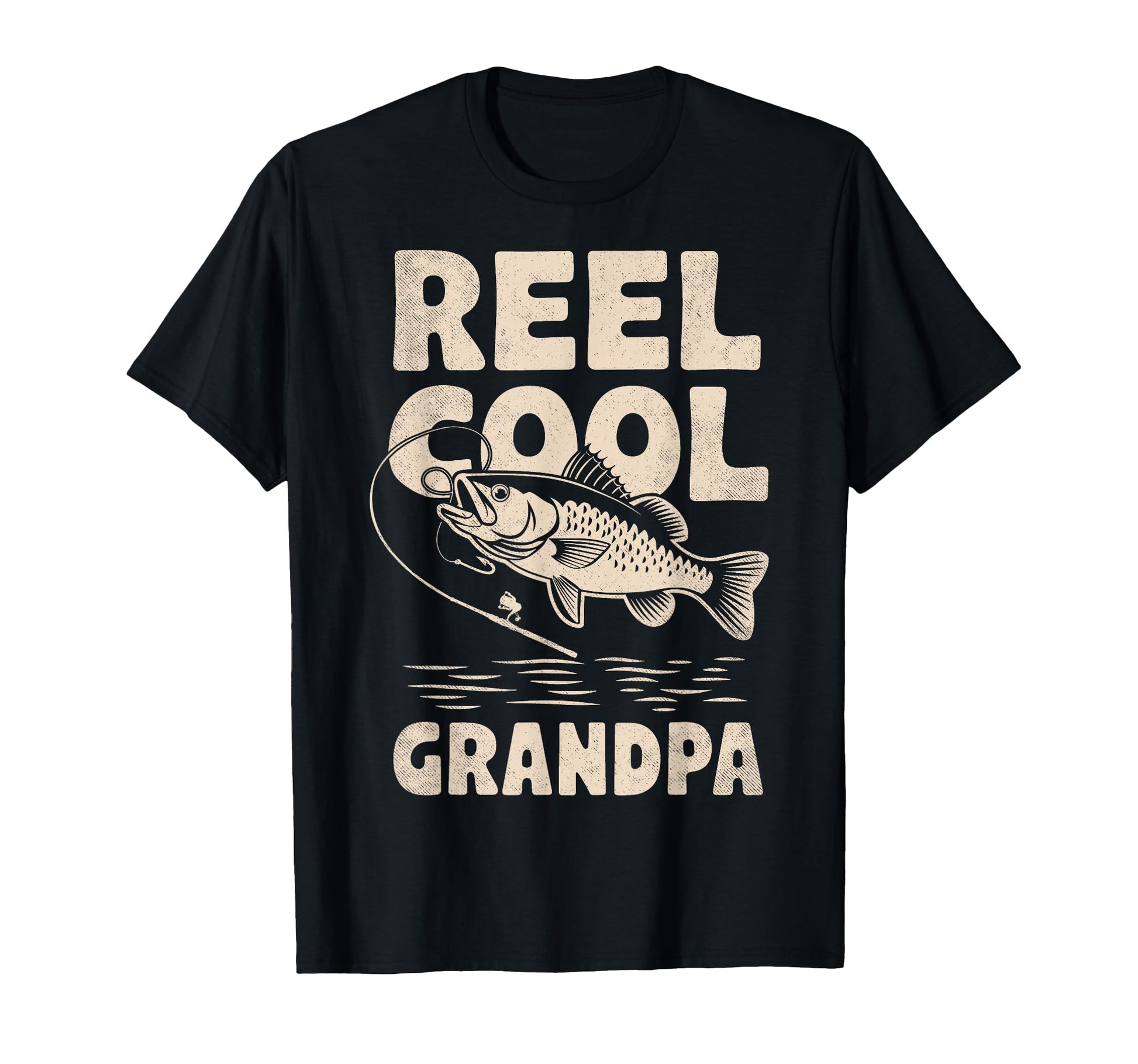 Reel Grandpa Fisherman Grandad Bass T-Shirt - Graphic Print Men Women - T-Shirt, Sweatshirt, Hoodie