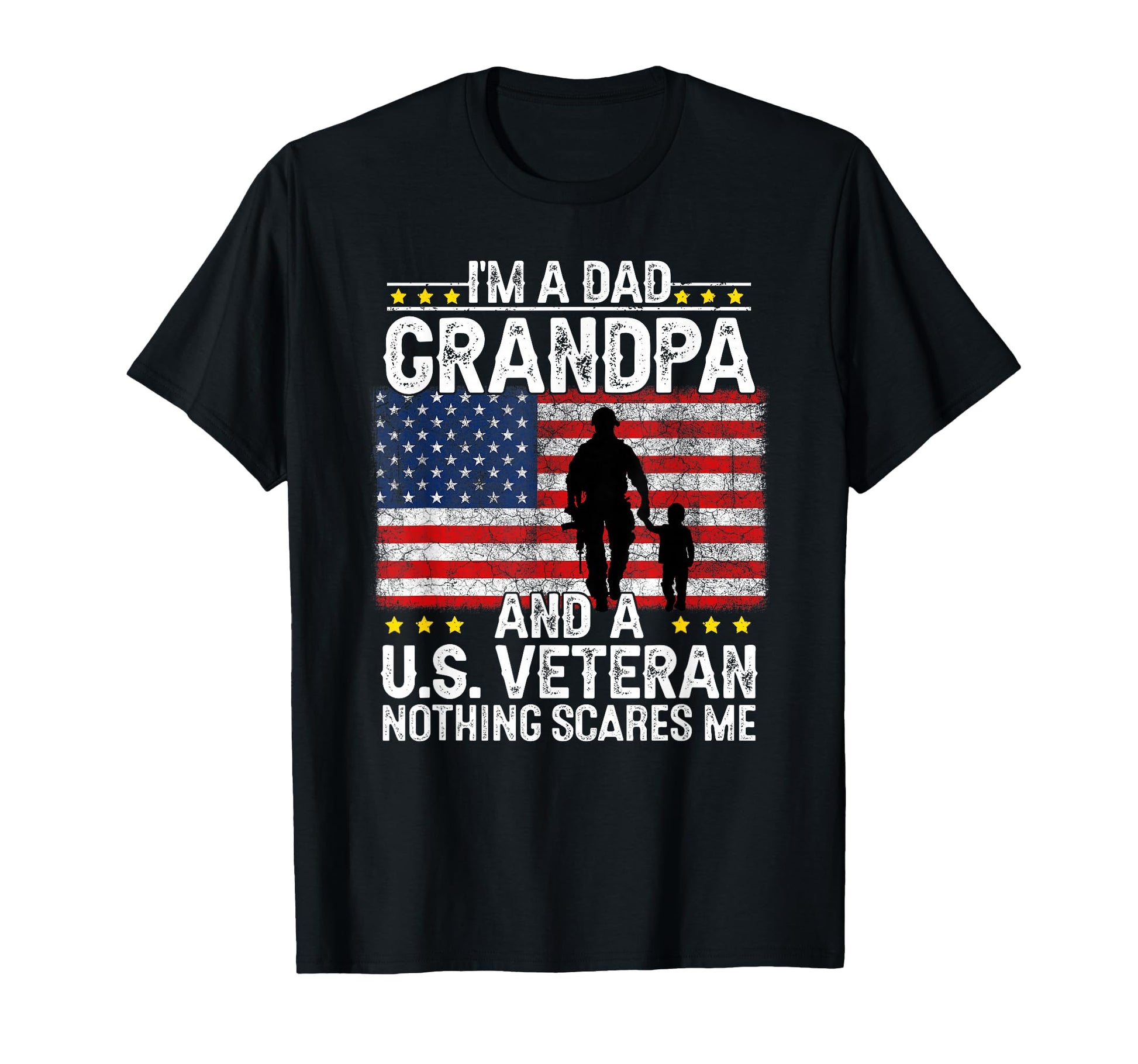 Mens Im Dad Grandpa And Veteran Grandpa T-Shirt - Trendy Graphic Men Women - T-Shirt, Sweatshirt, Hoodie